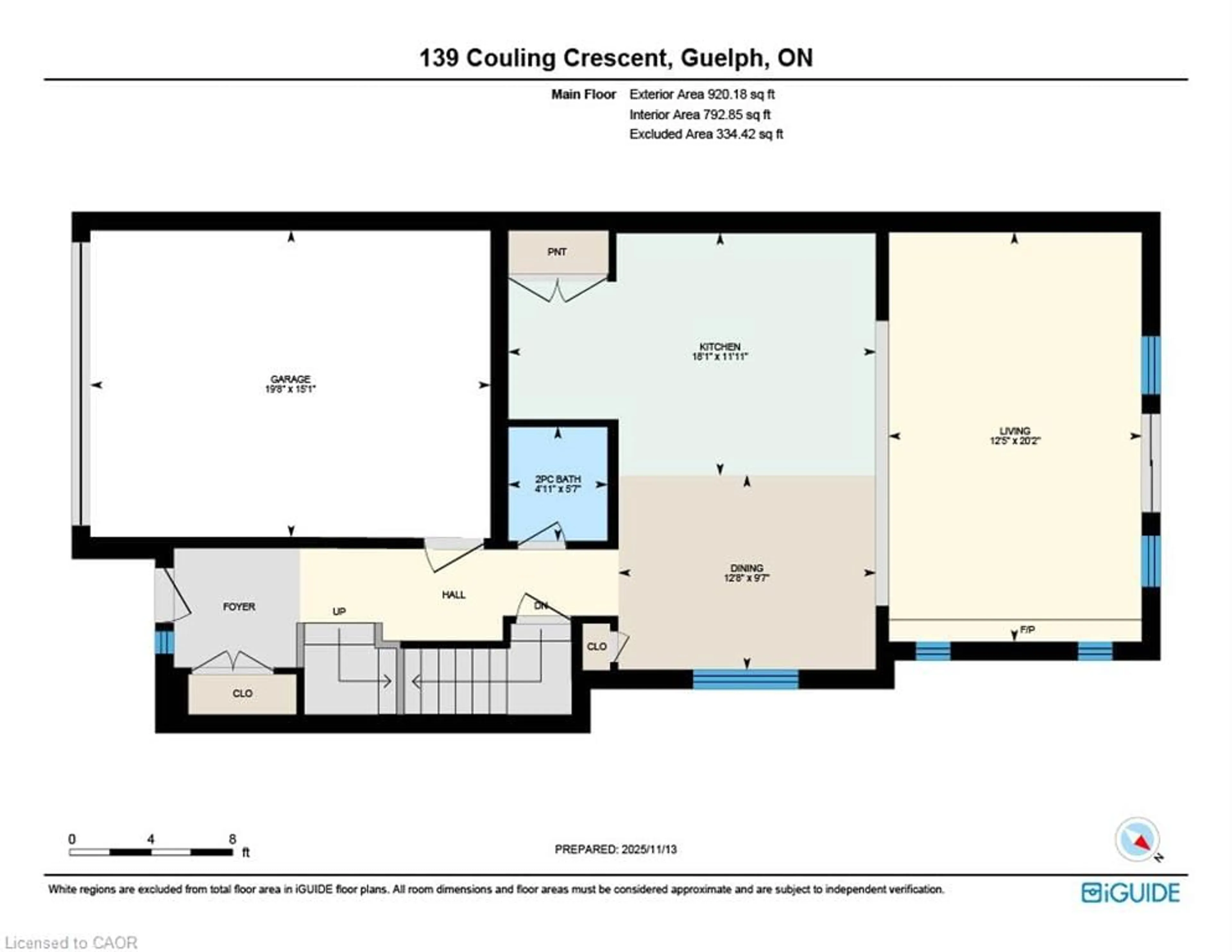 Floor plan for 139 Couling Cres, Guelph Ontario N1E 0K9