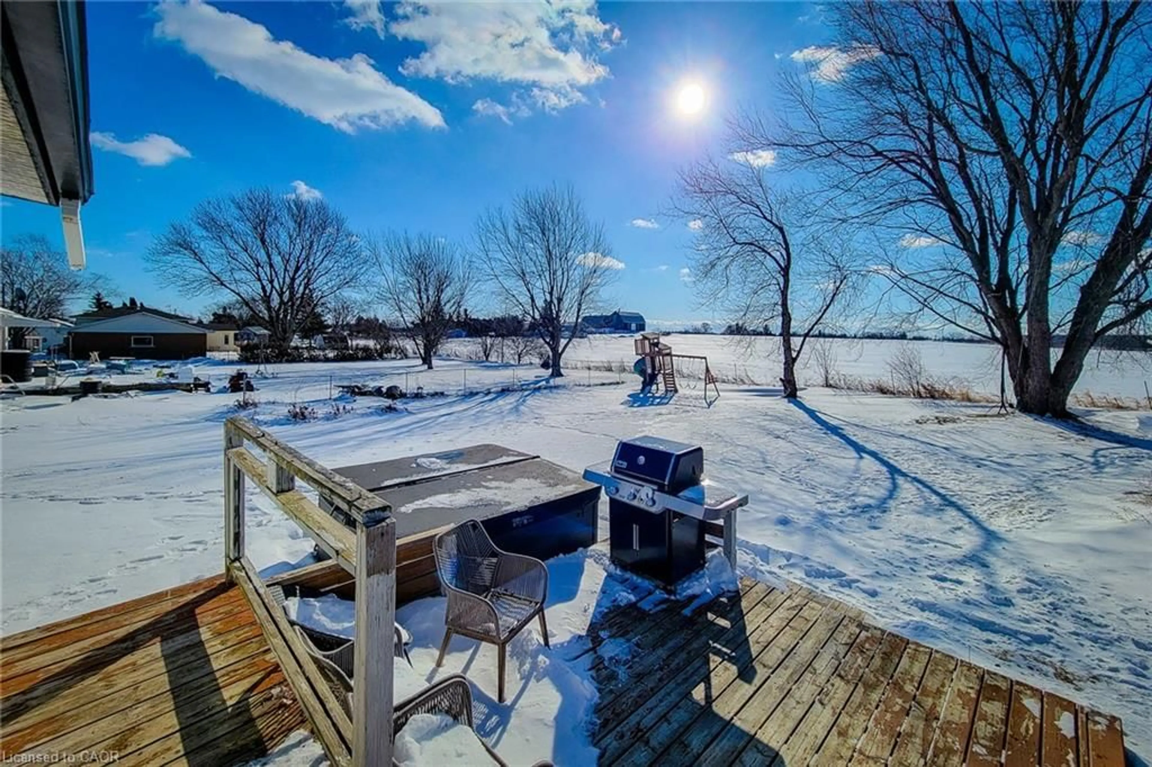 Patio, water/lake/river/ocean view for 13 Unity Side Rd, Caledonia Ontario N3W 1Y1