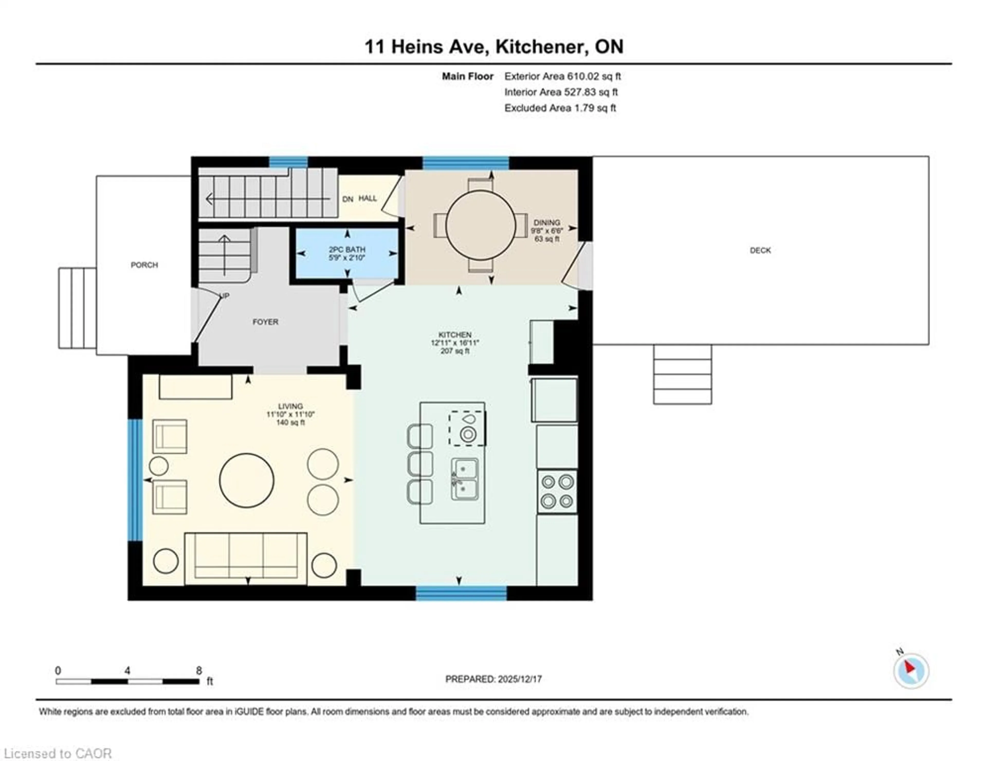 Floor plan for 11 Heins Ave, Kitchener Ontario N2G 1Z7