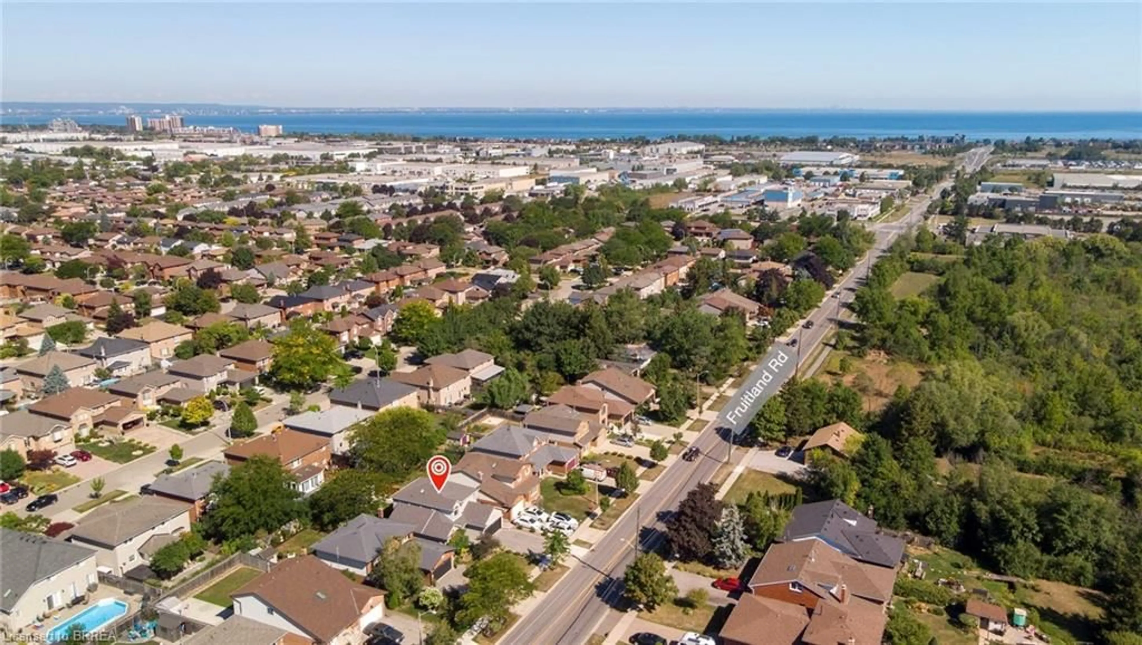 A pic from outside/outdoor area/front of a property/back of a property/a pic from drone, street for 245 Fruitland Rd, Stoney Creek Ontario L8E 5J8