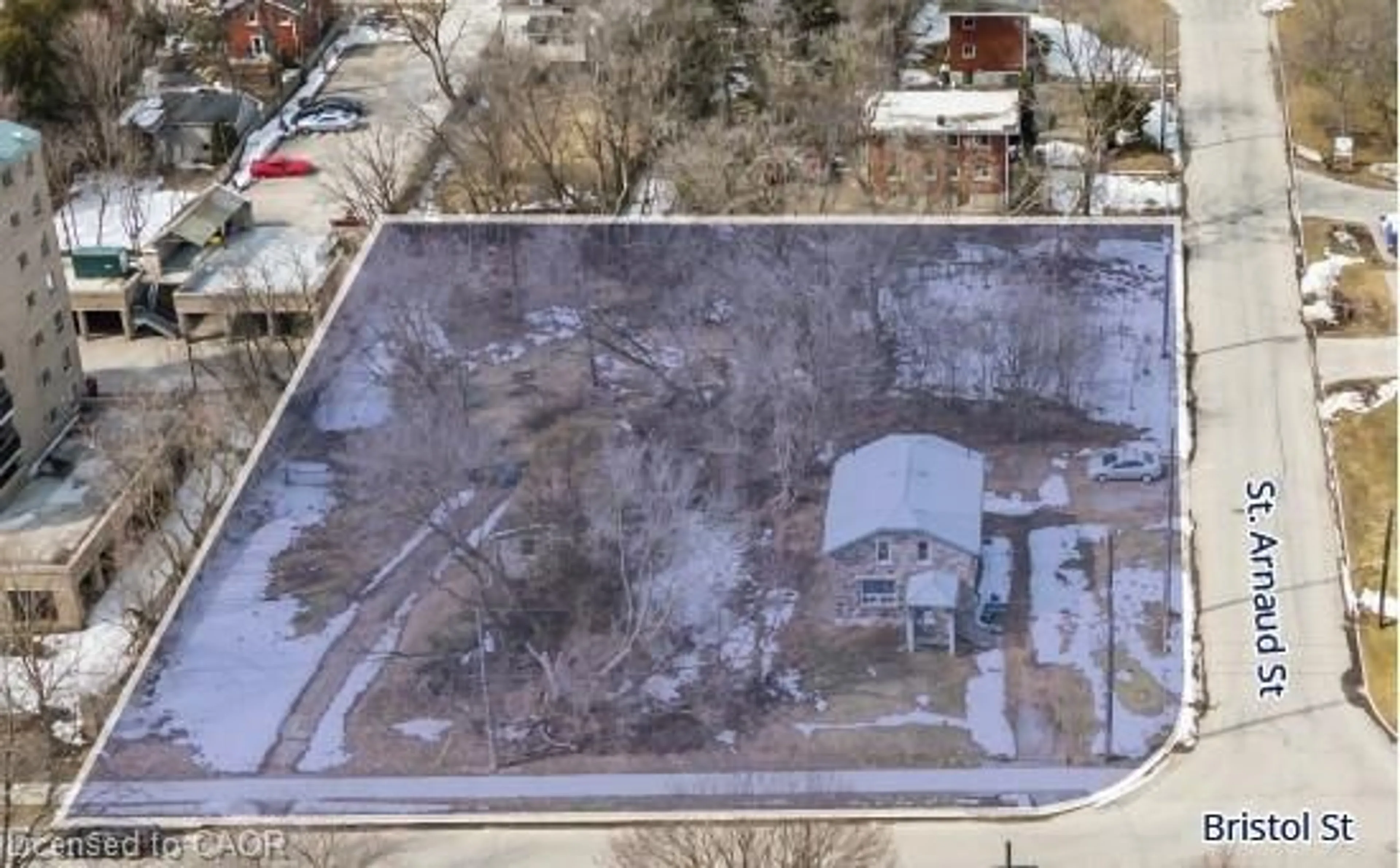 A pic from outside/outdoor area/front of a property/back of a property/a pic from drone, street for 261-267 Bristol St, Guelph Ontario N1H 3M5