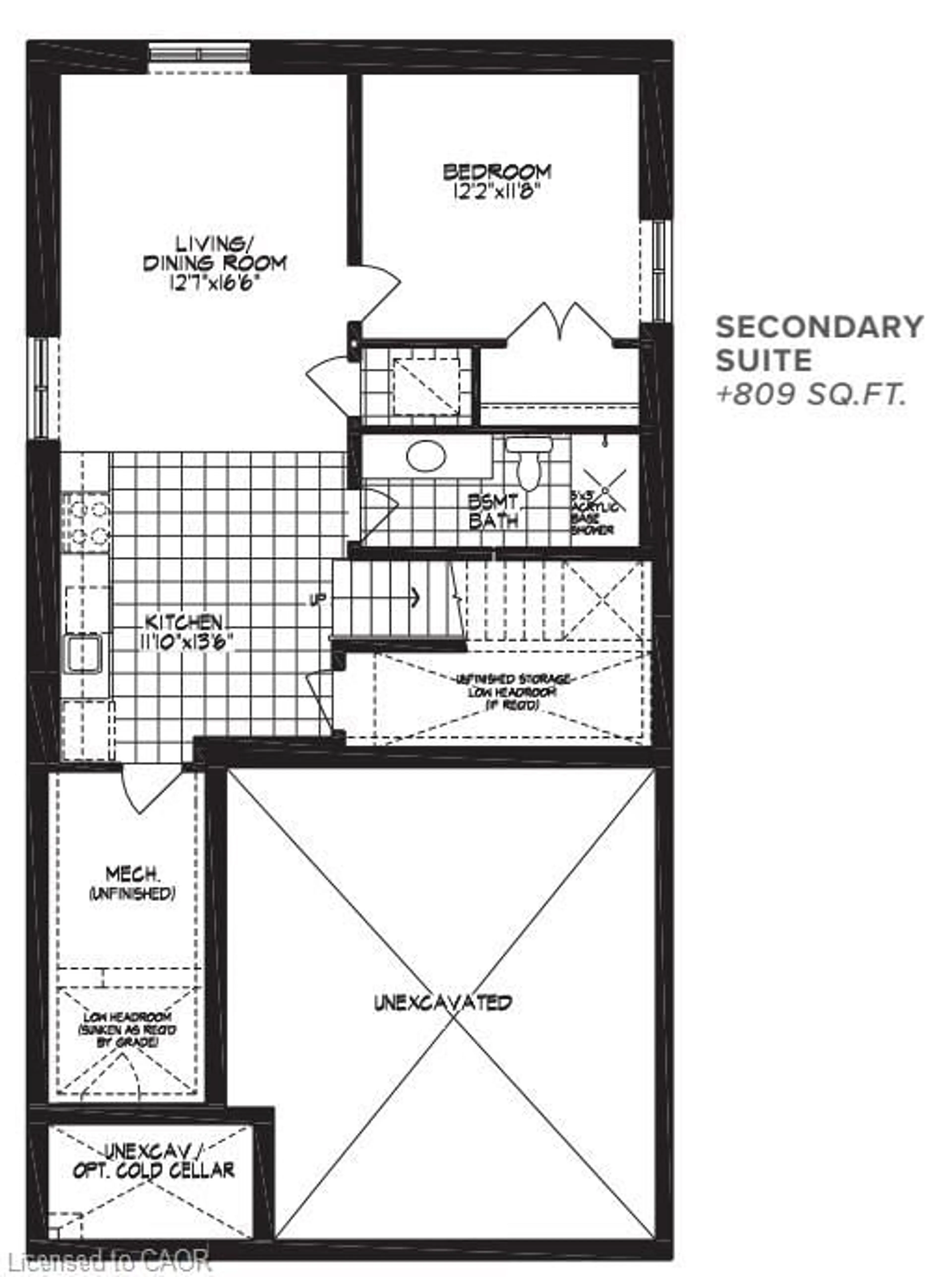 Floor plan for LOT 0225 Dominique St, Kitchener Ontario N2E 0J9