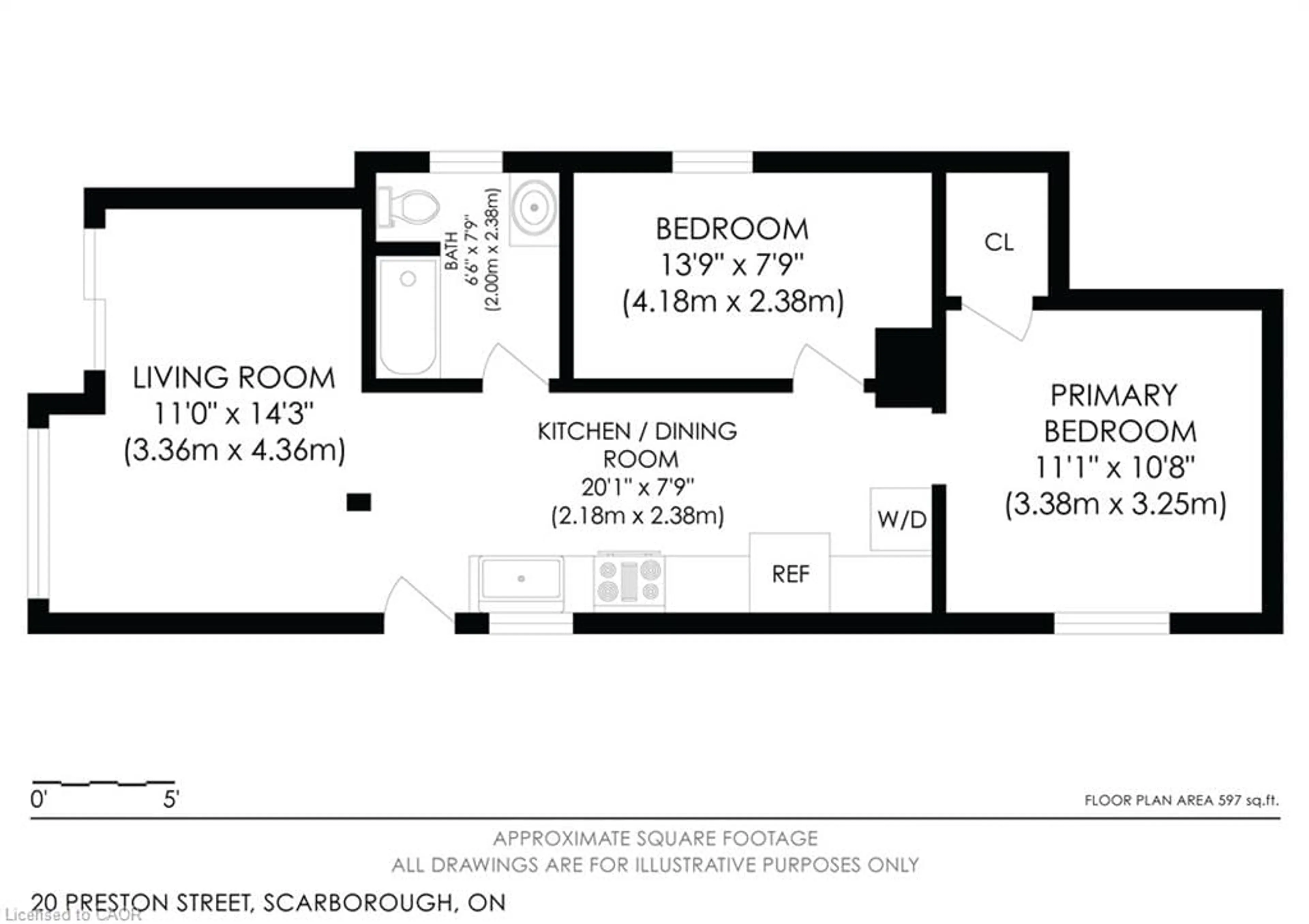 Floor plan for 20 Preston St, Scarborough Ontario M1N 3N1