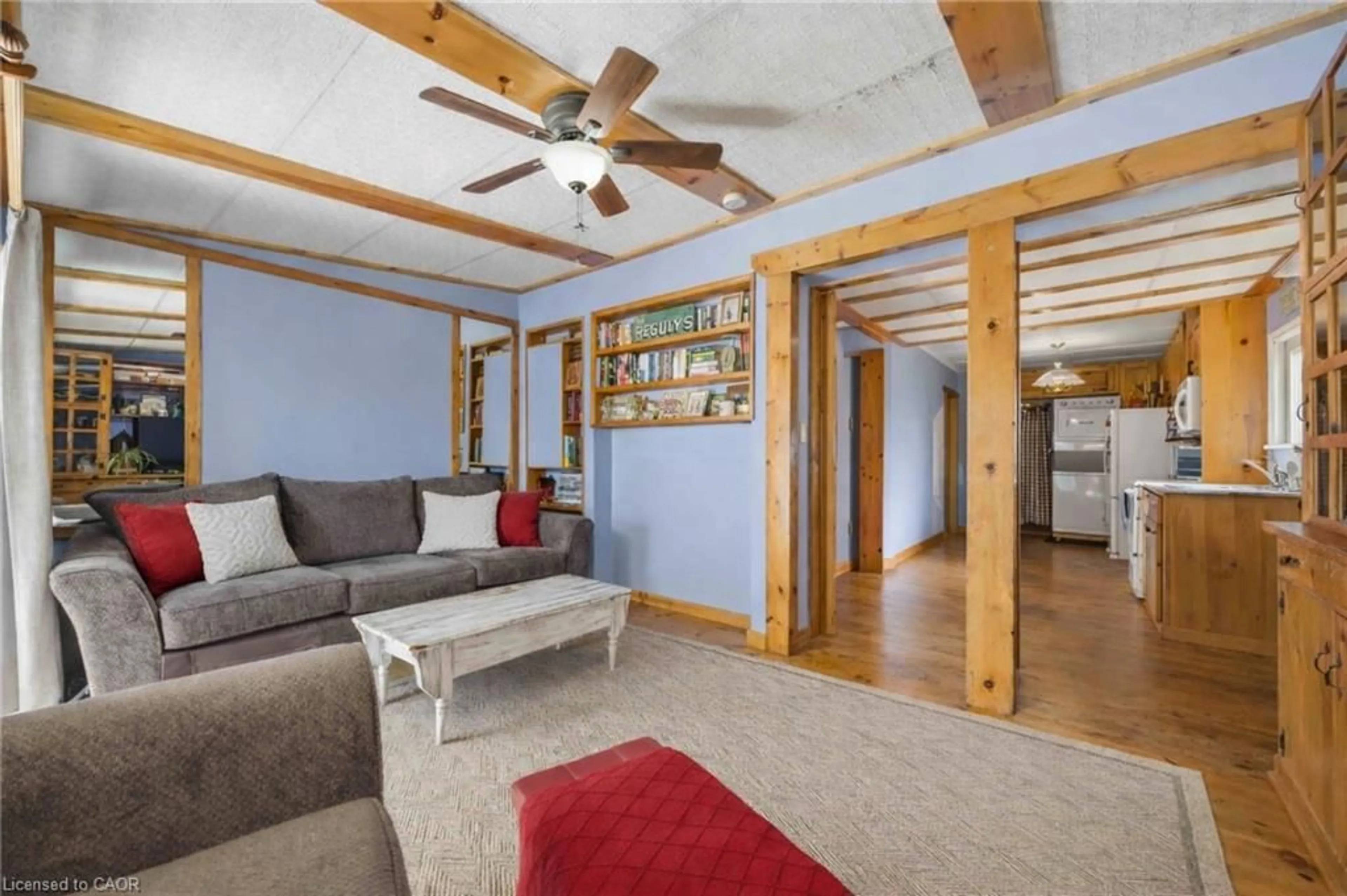 Living room with furniture, wood/laminate floor for 20 Preston St, Scarborough Ontario M1N 3N1