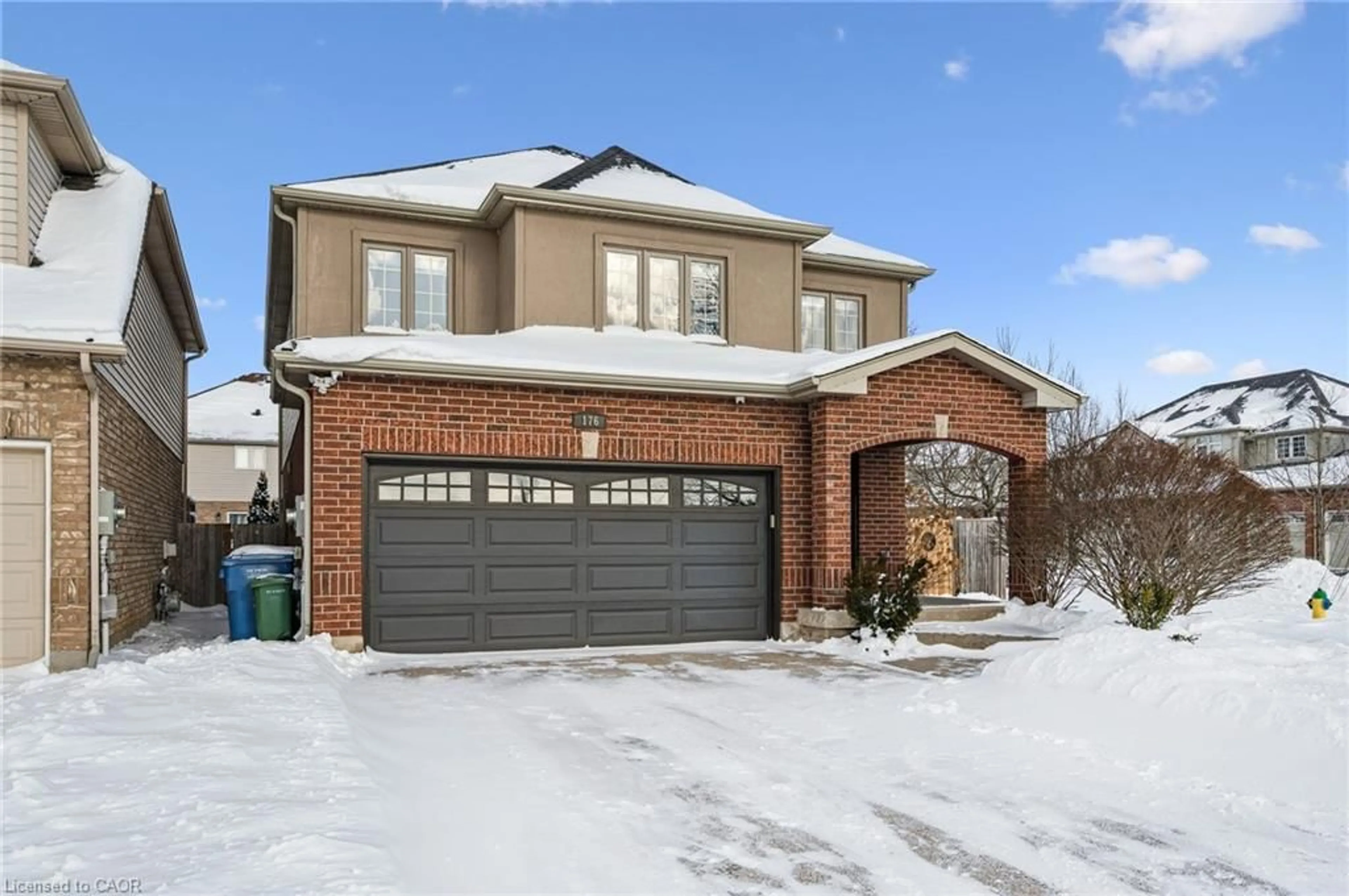 Home with brick exterior material, street for 176 Colonial Dr, Guelph Ontario N1L 1T7