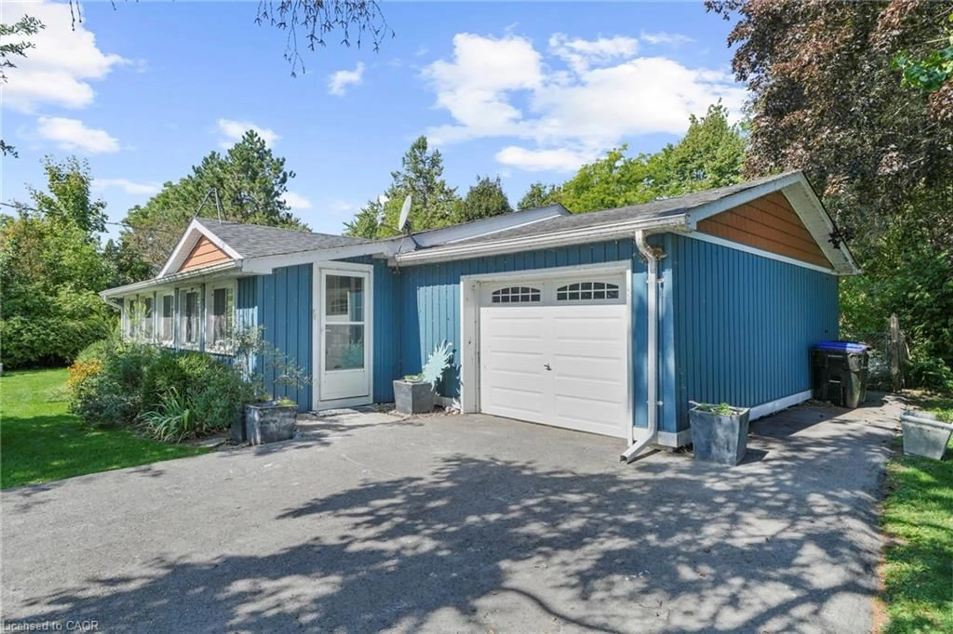 Home with vinyl exterior material, street for 1297 Ramara Road 47, Ramara Ontario L0K 1B0