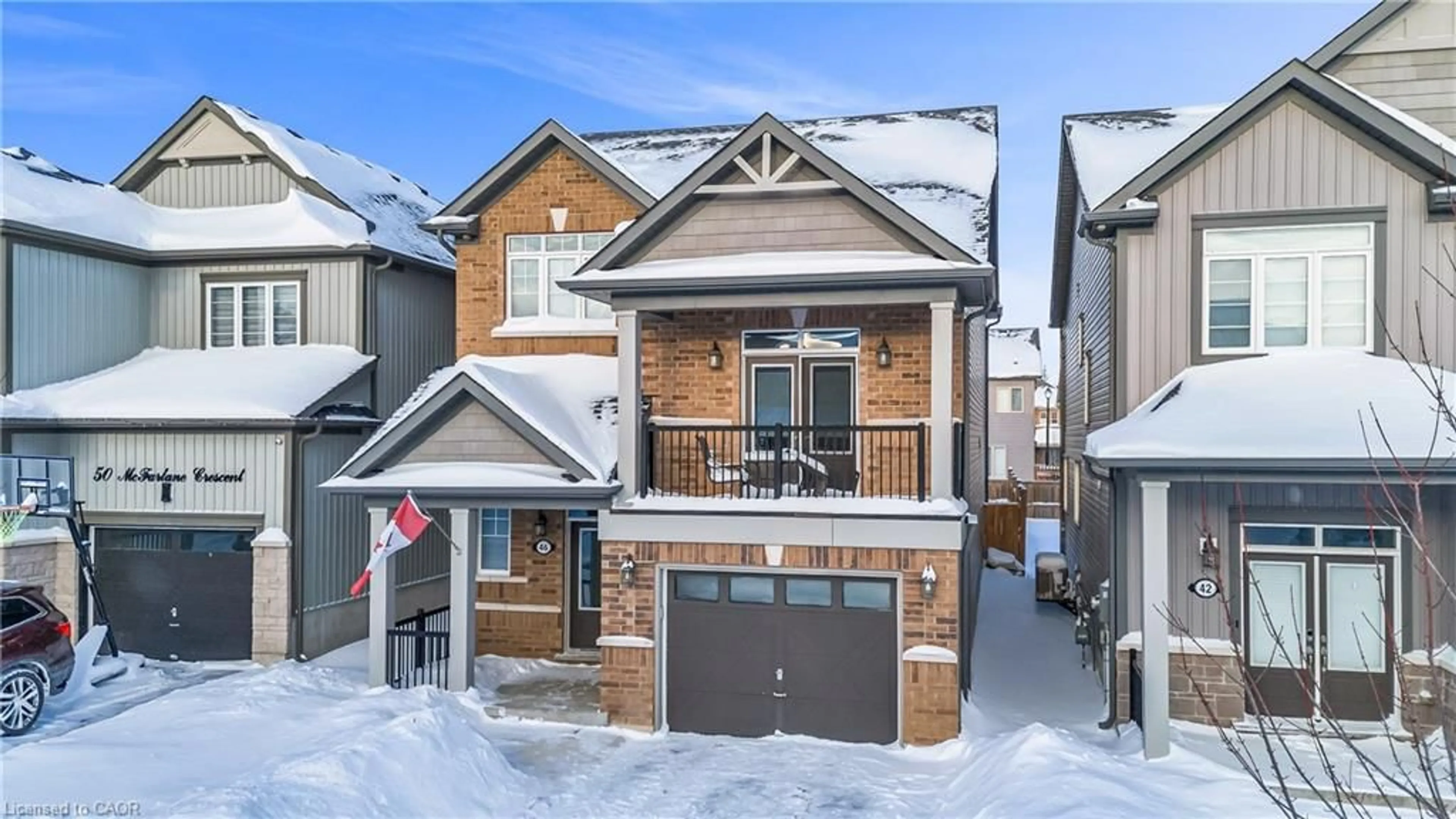 Home with brick exterior material, street for 46 Mcfarlane Cres, Fergus Ontario N1M 0G3