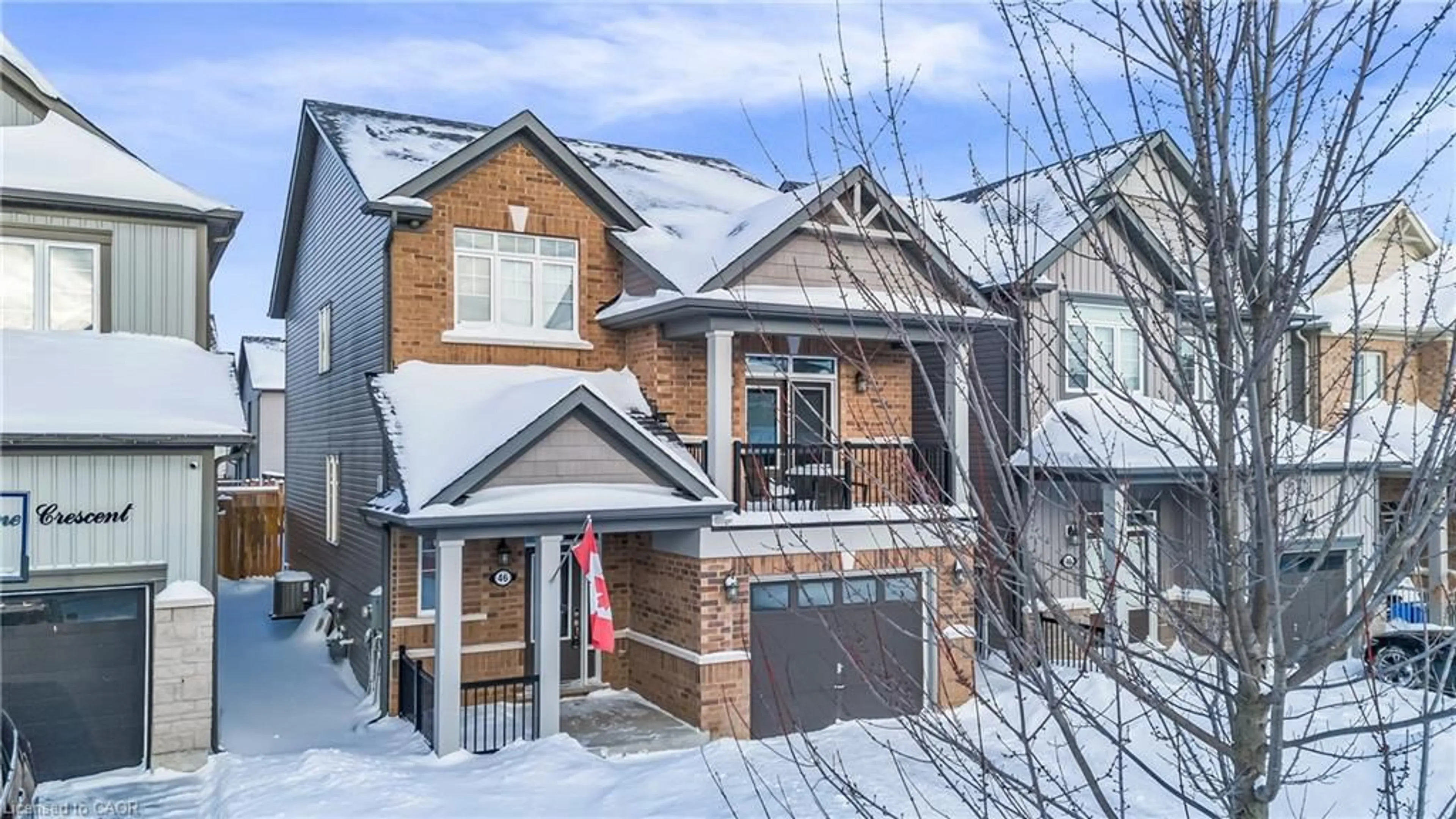 Home with brick exterior material, street for 46 Mcfarlane Cres, Fergus Ontario N1M 0G3