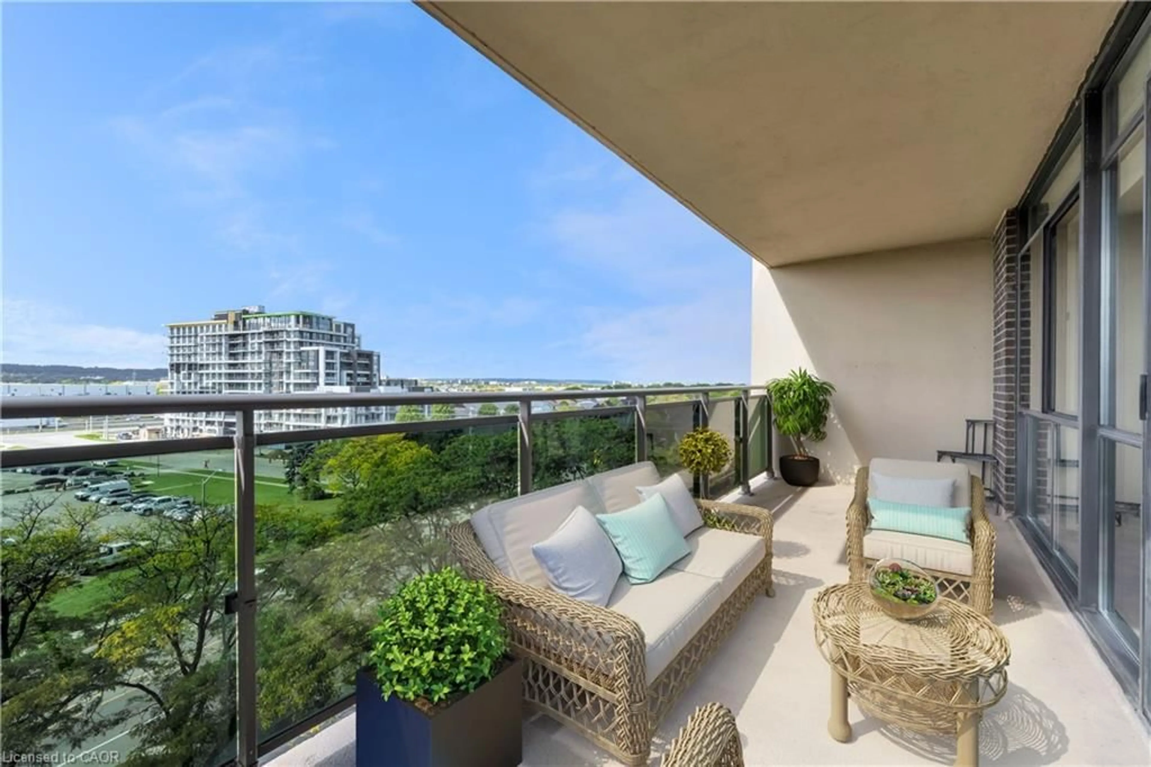 Balcony in the apartment, water/lake/river/ocean view for 301 Frances Ave #704, Stoney Creek Ontario L8E 3W6