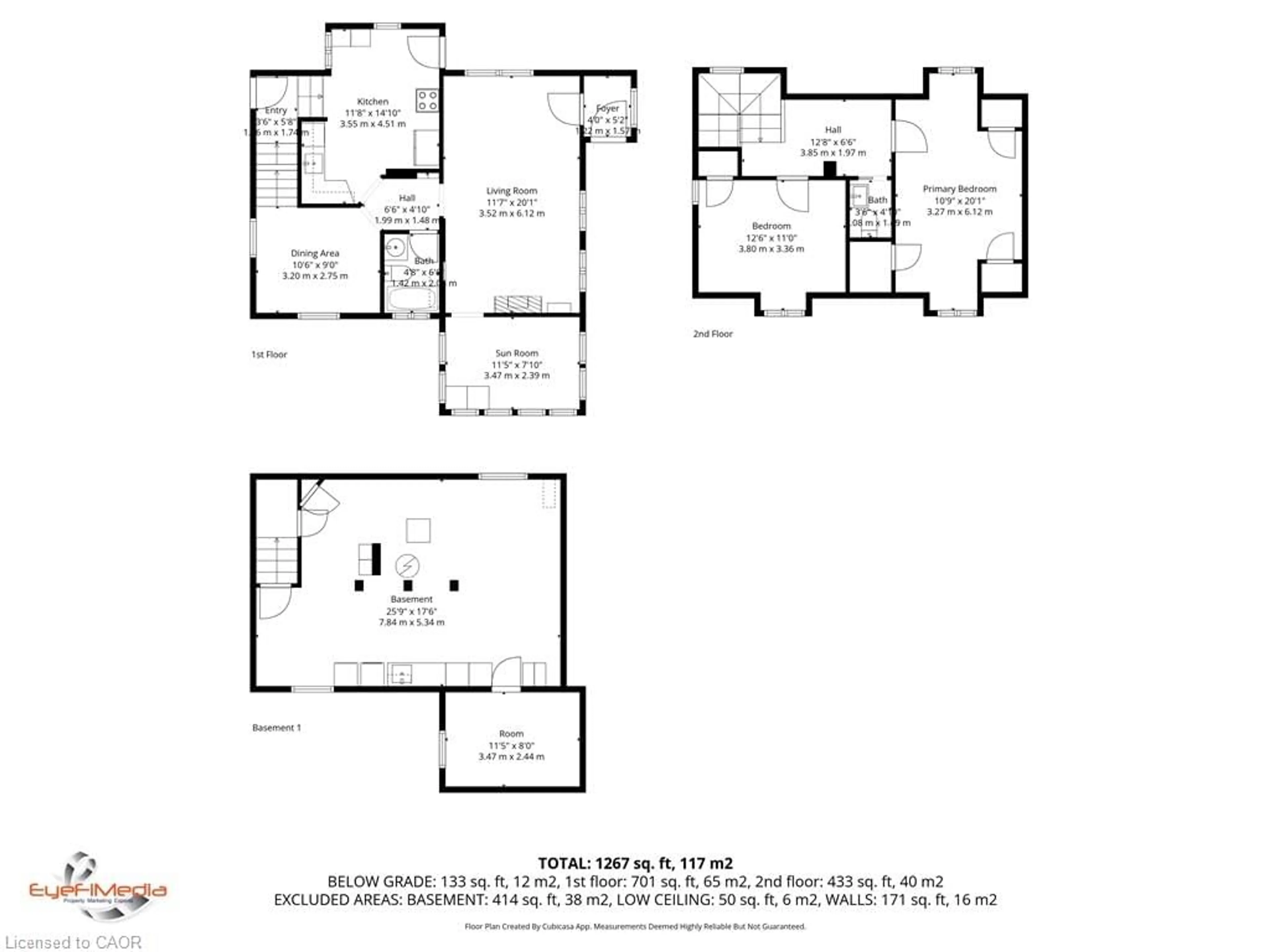 Floor plan for 628 Garden St, Cambridge Ontario N3H 4E5