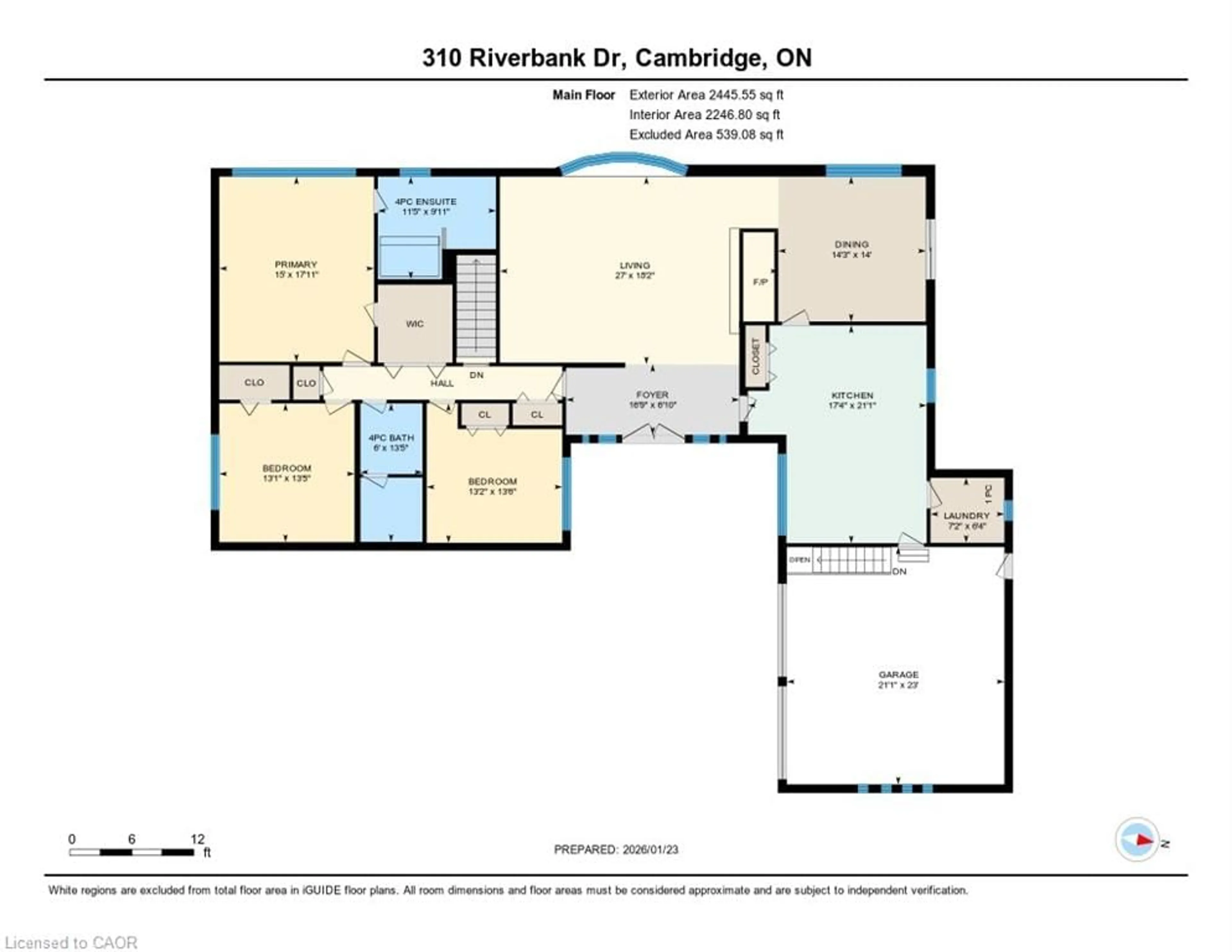 Floor plan for 310 Riverbank Dr, Cambridge Ontario N3H 4R6