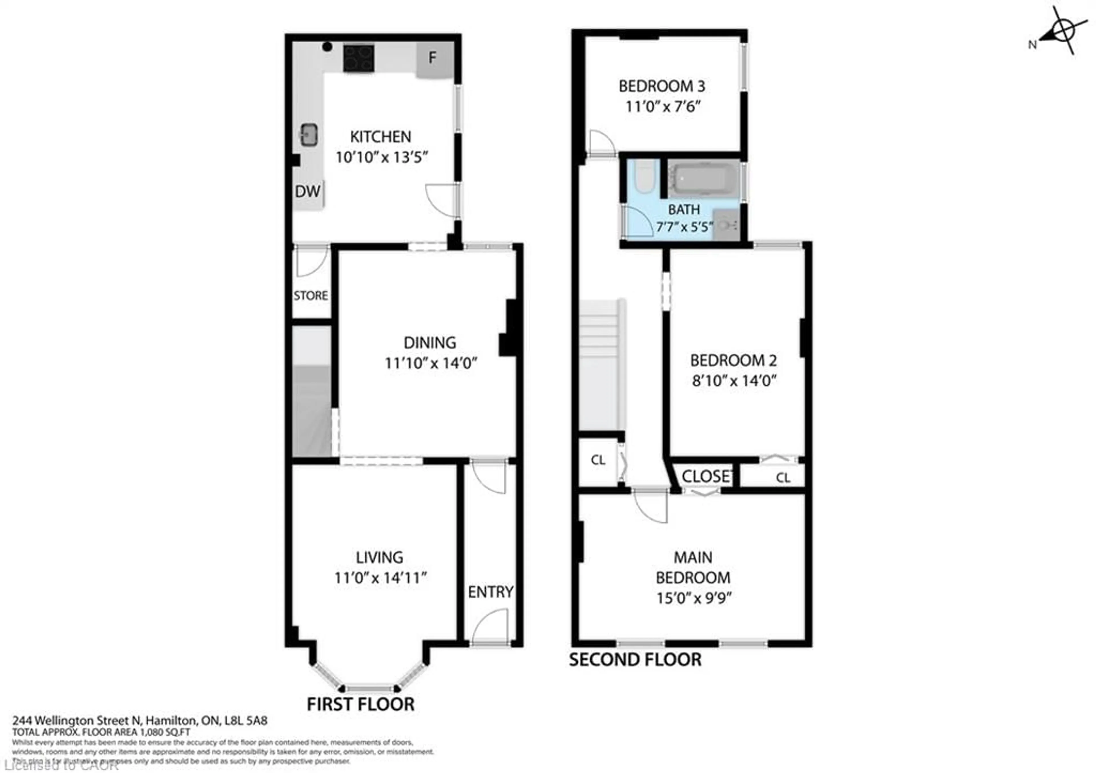 Floor plan for 244 Wellington St #F, Hamilton Ontario L8L 5A8