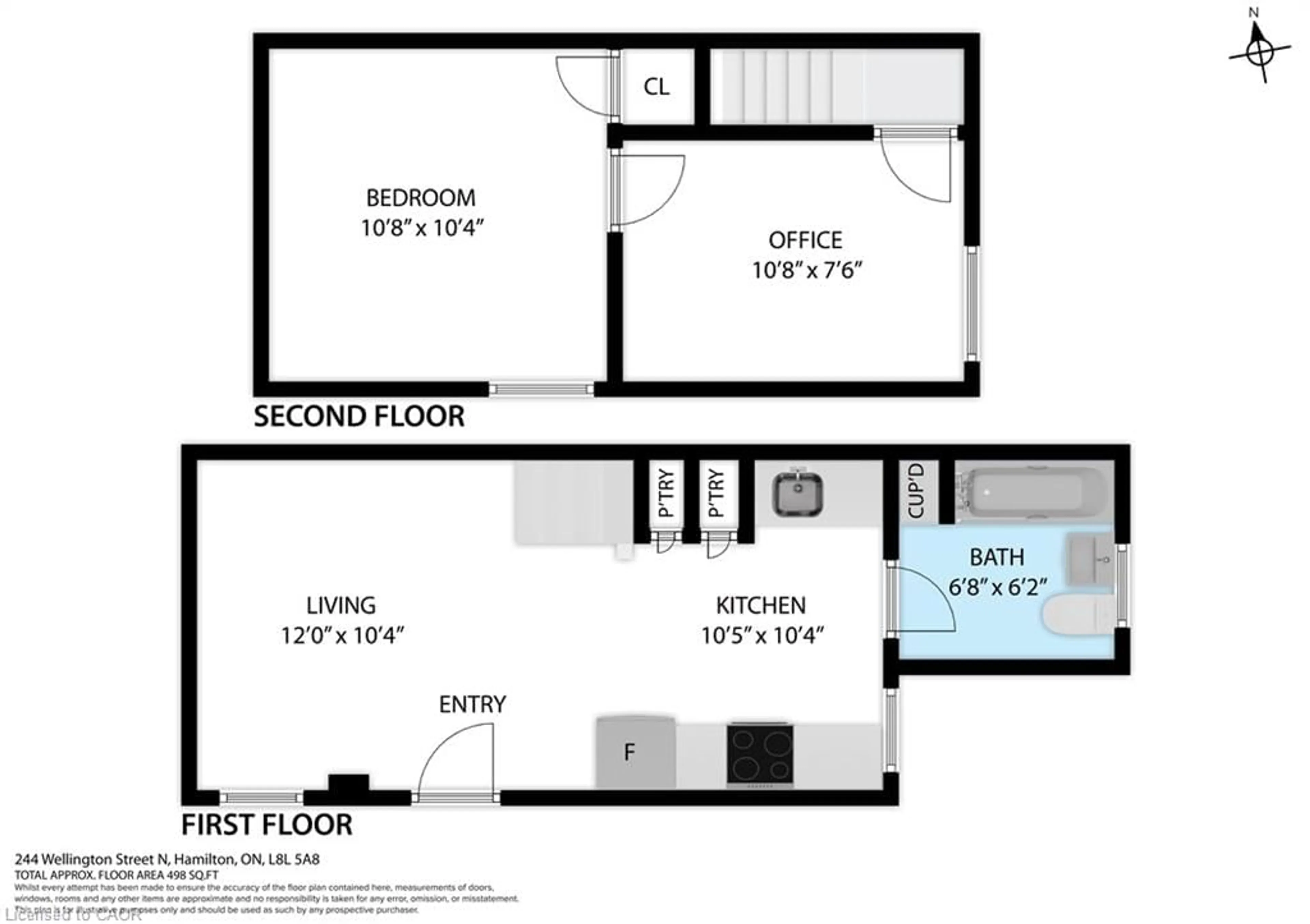 Floor plan for 244 Wellington St #F, Hamilton Ontario L8L 5A8