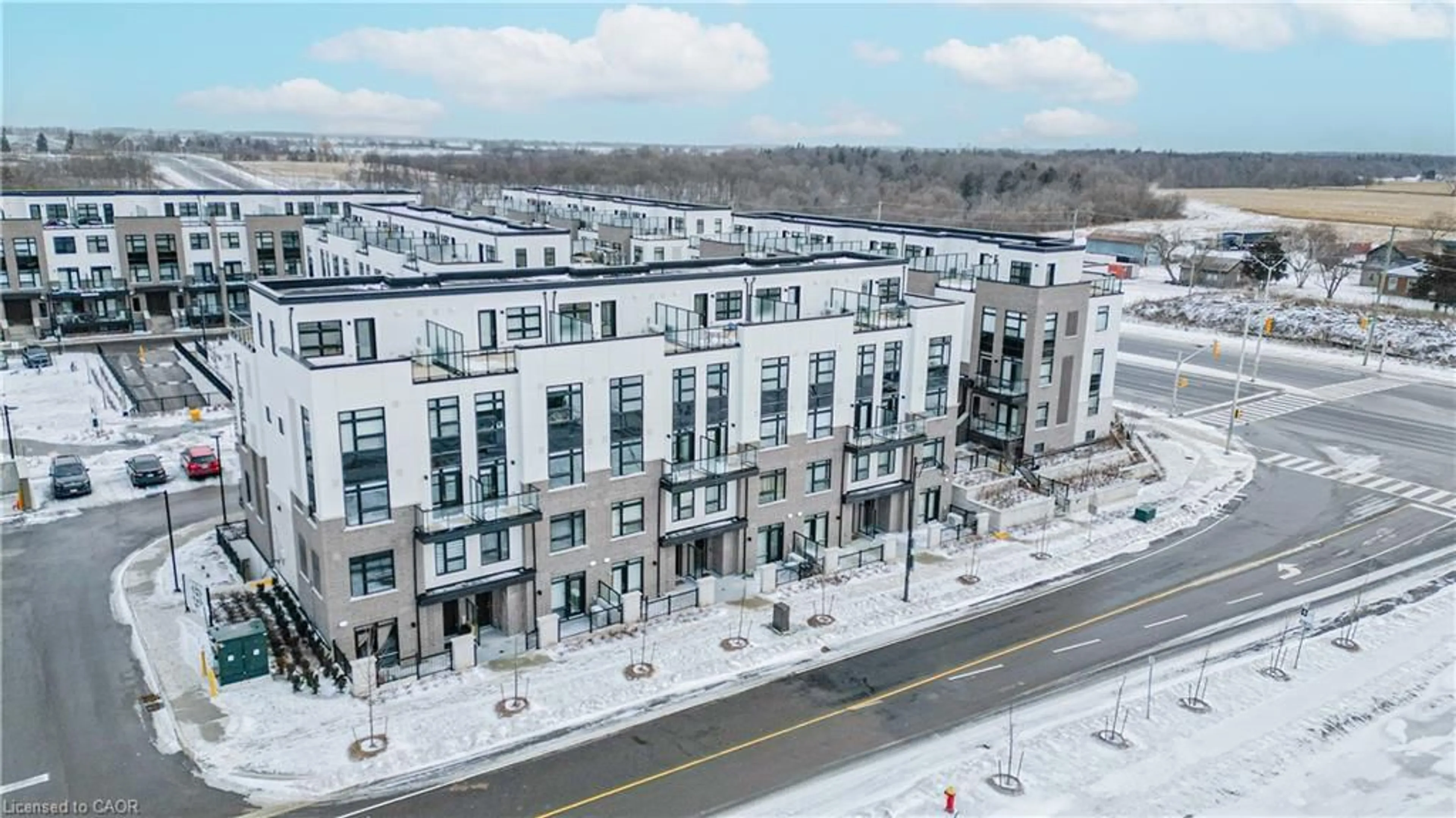A pic from outside/outdoor area/front of a property/back of a property/a pic from drone, city buildings view from balcony for 1589 Rose Way, Milton Ontario L9E 0J2