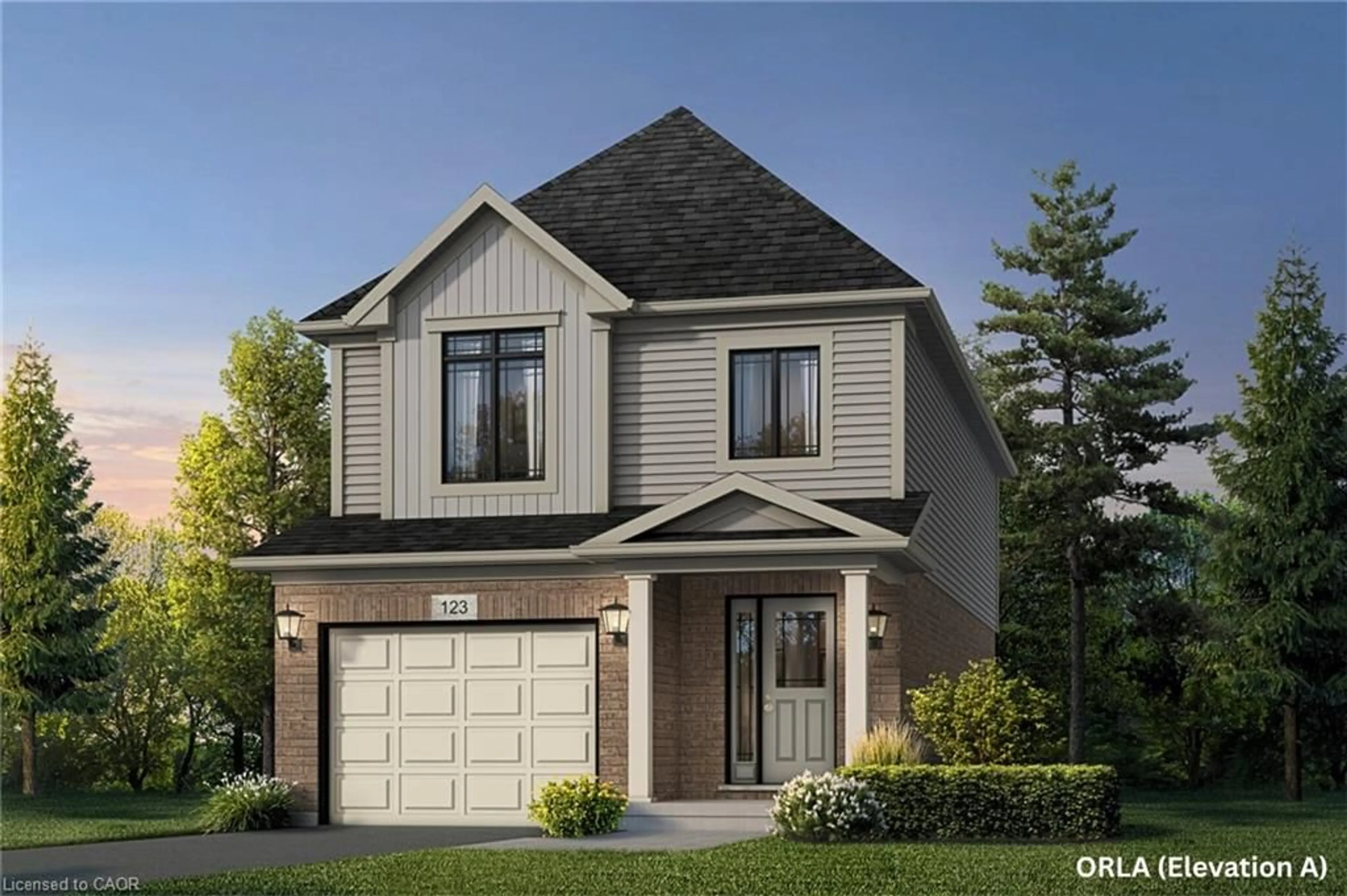 Home with brick exterior material, street for 16 Cadence Common, Cambridge Ontario N3C 1A5