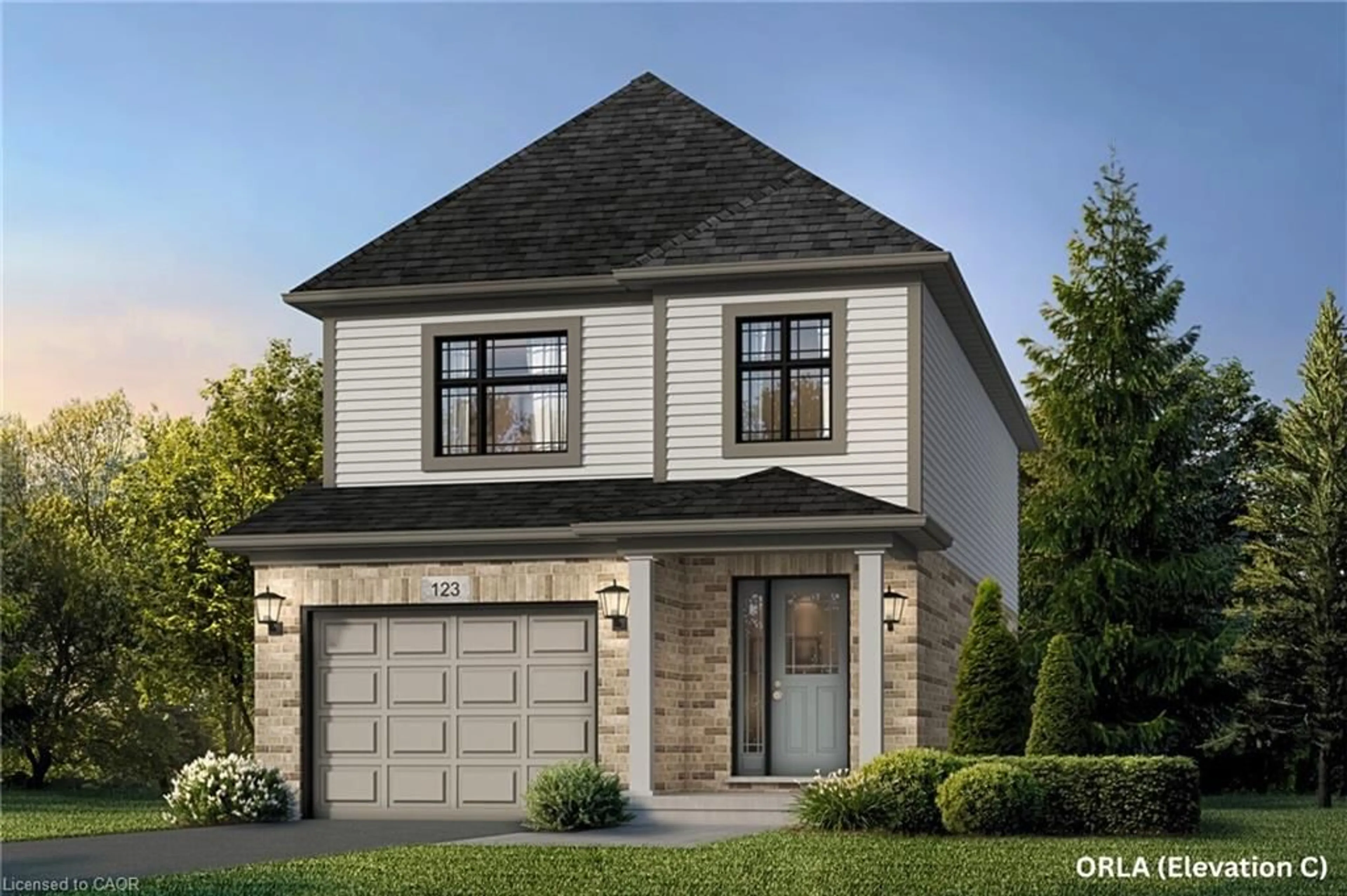 Home with brick exterior material, street for 16 Cadence Common, Cambridge Ontario N3C 1A5