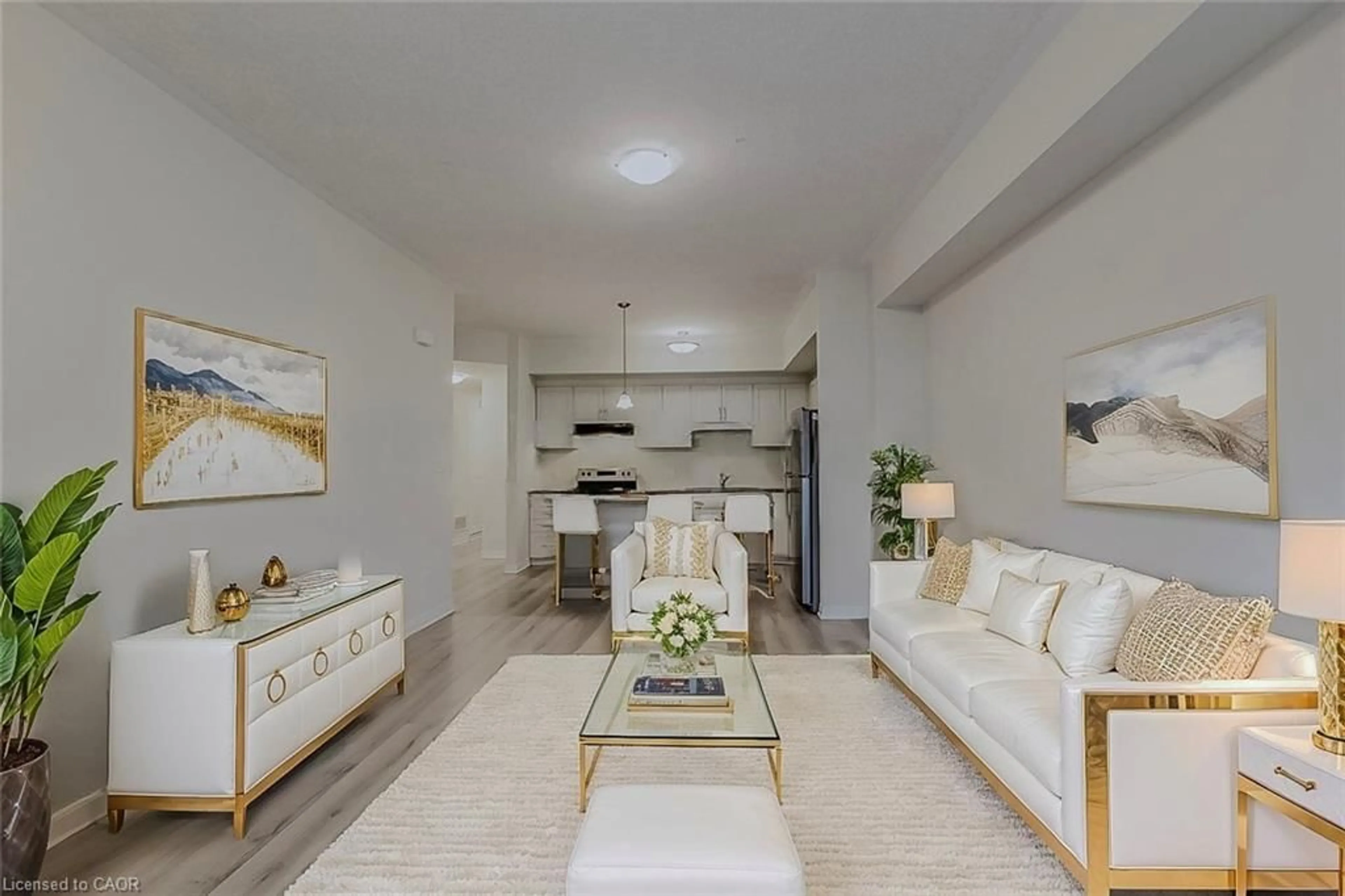 Living room with furniture, unknown for 25 Isherwood Ave #G105, Cambridge Ontario N1R 0E2