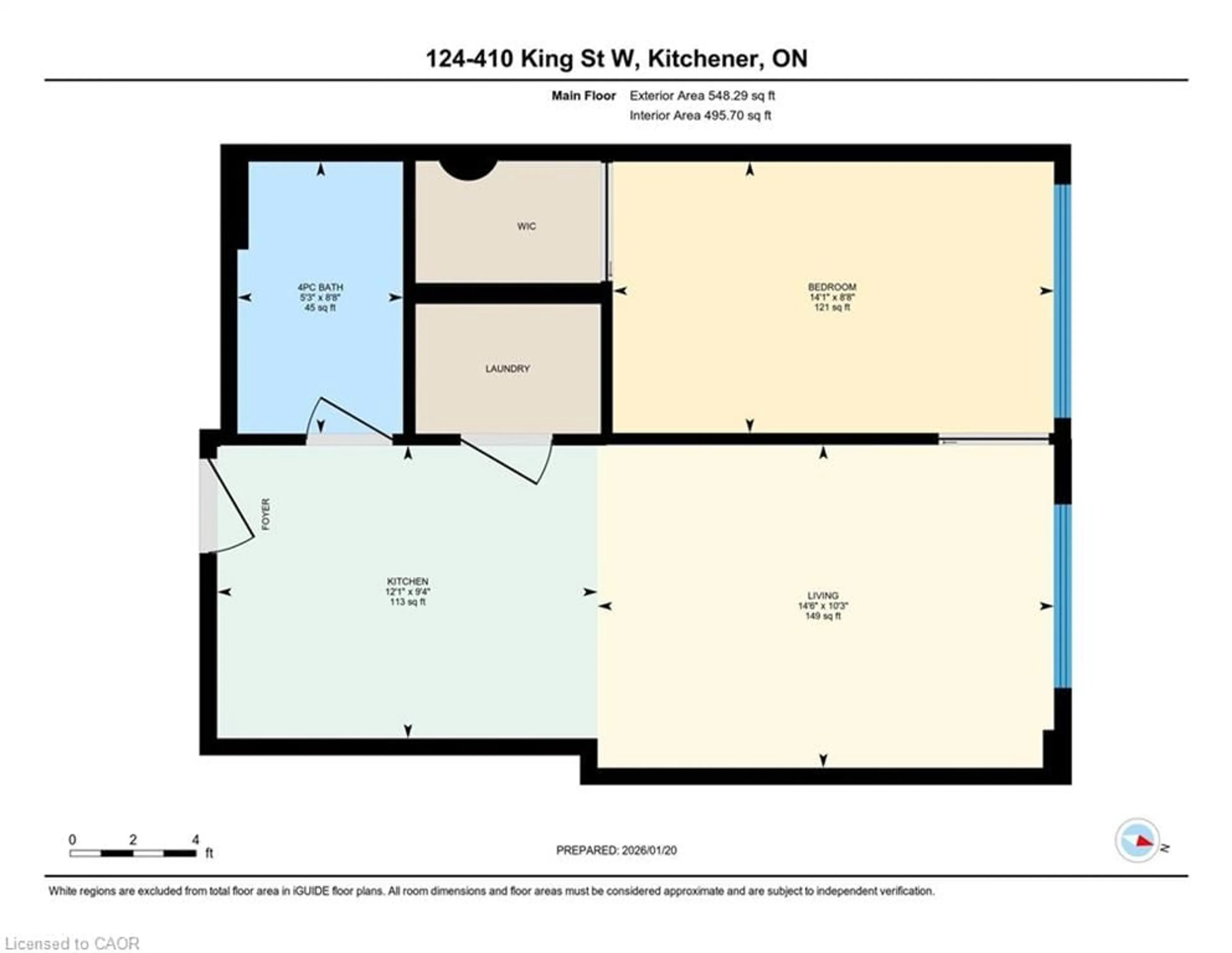 Floor plan for 410 King St #124, Kitchener Ontario N2G 1C3