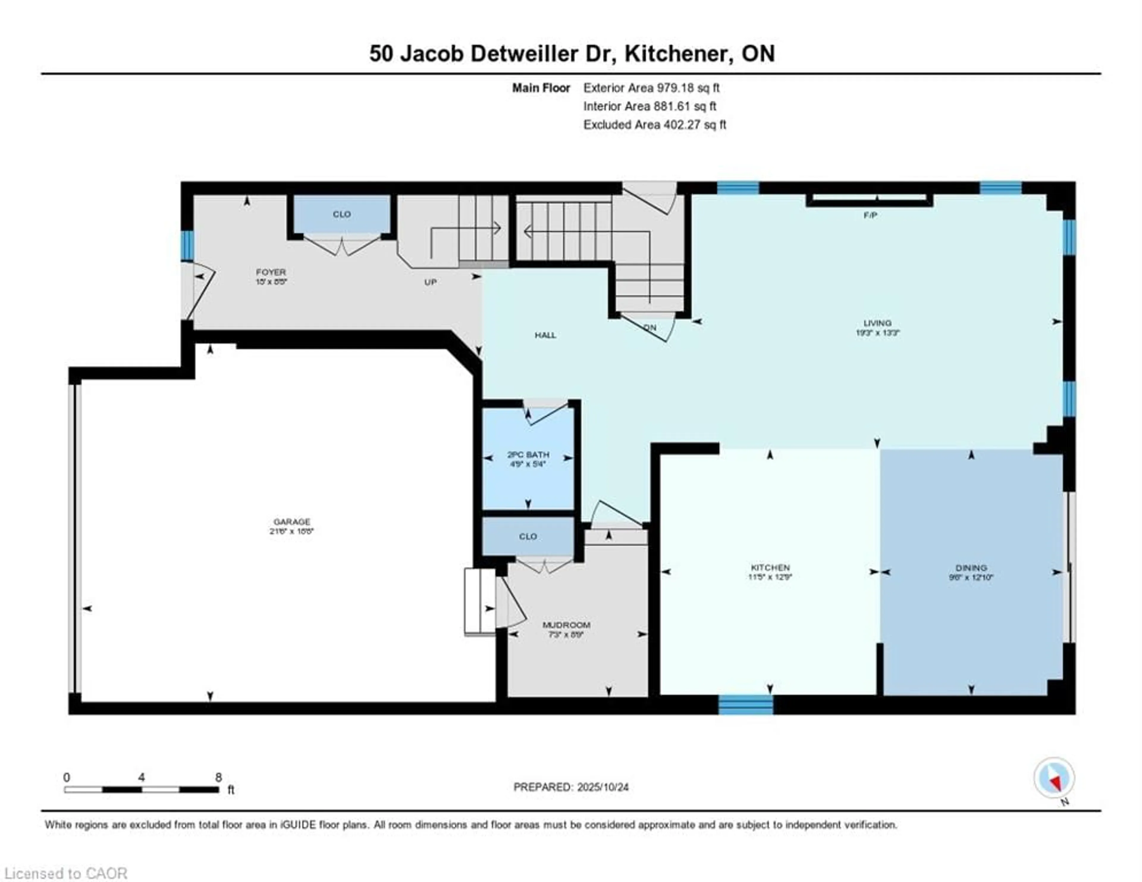 Floor plan for 50 Jacob Detweiller Dr, Kitchener Ontario N2P 0L1