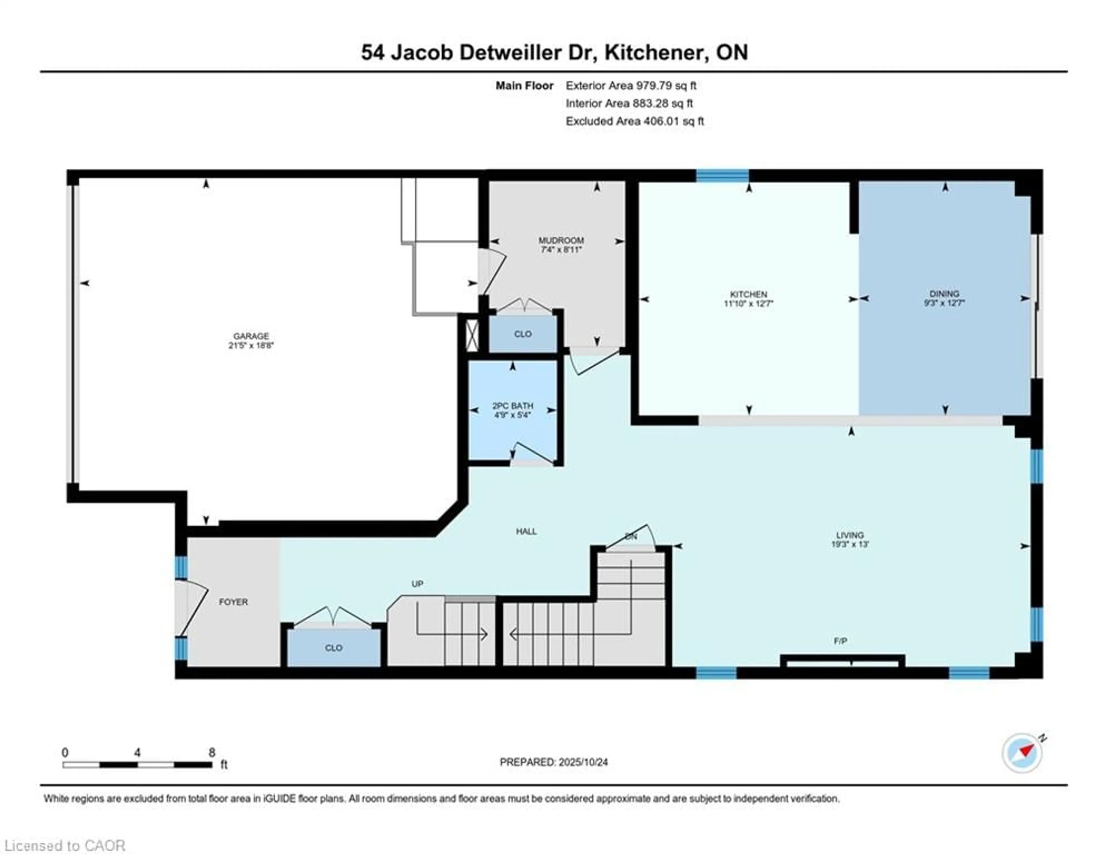 Floor plan for 54 Jacob Detweiller Dr, Kitchener Ontario N2P 0K7