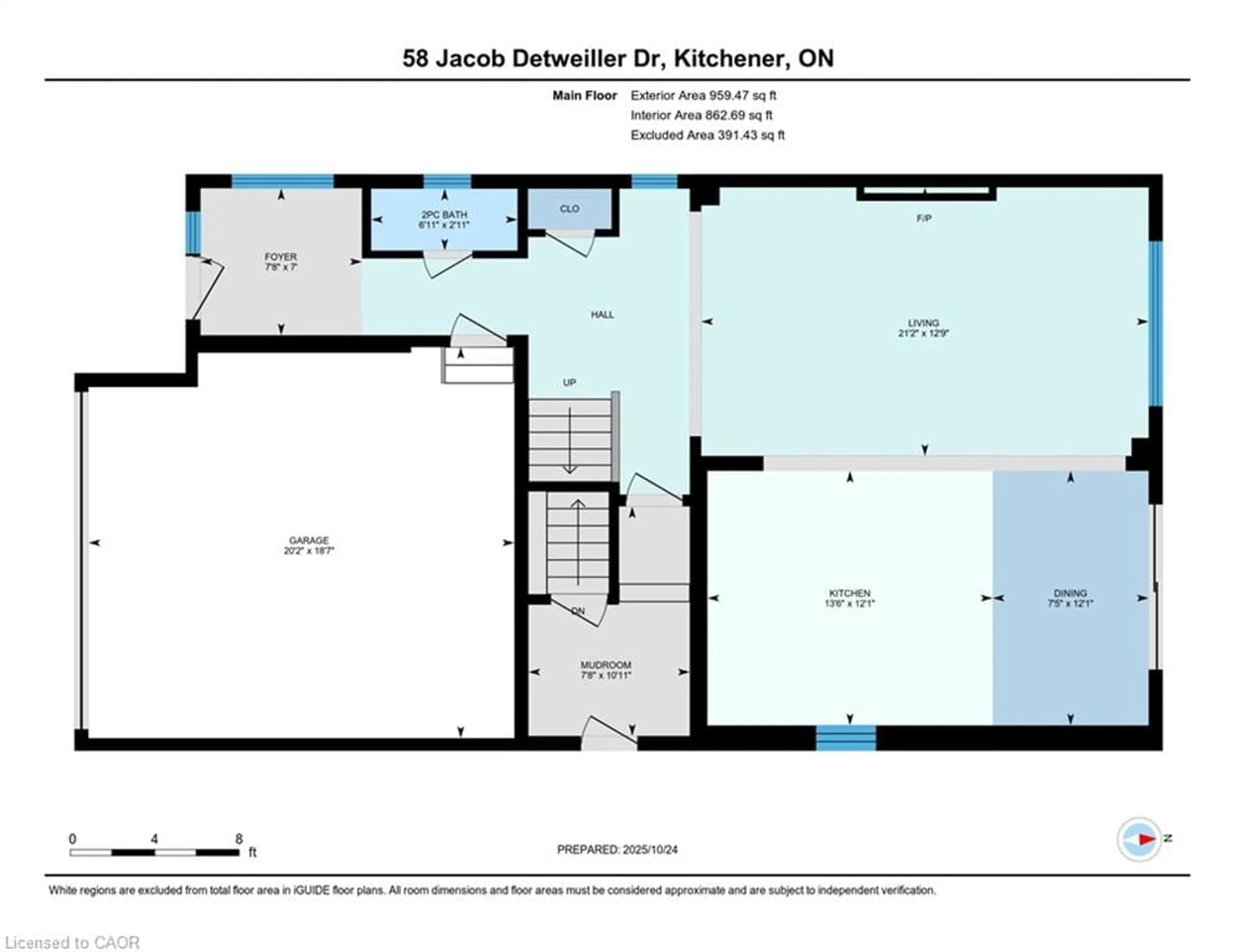 Floor plan for 58 Jacob Detweiller Dr, Kitchener Ontario N2P 0K7