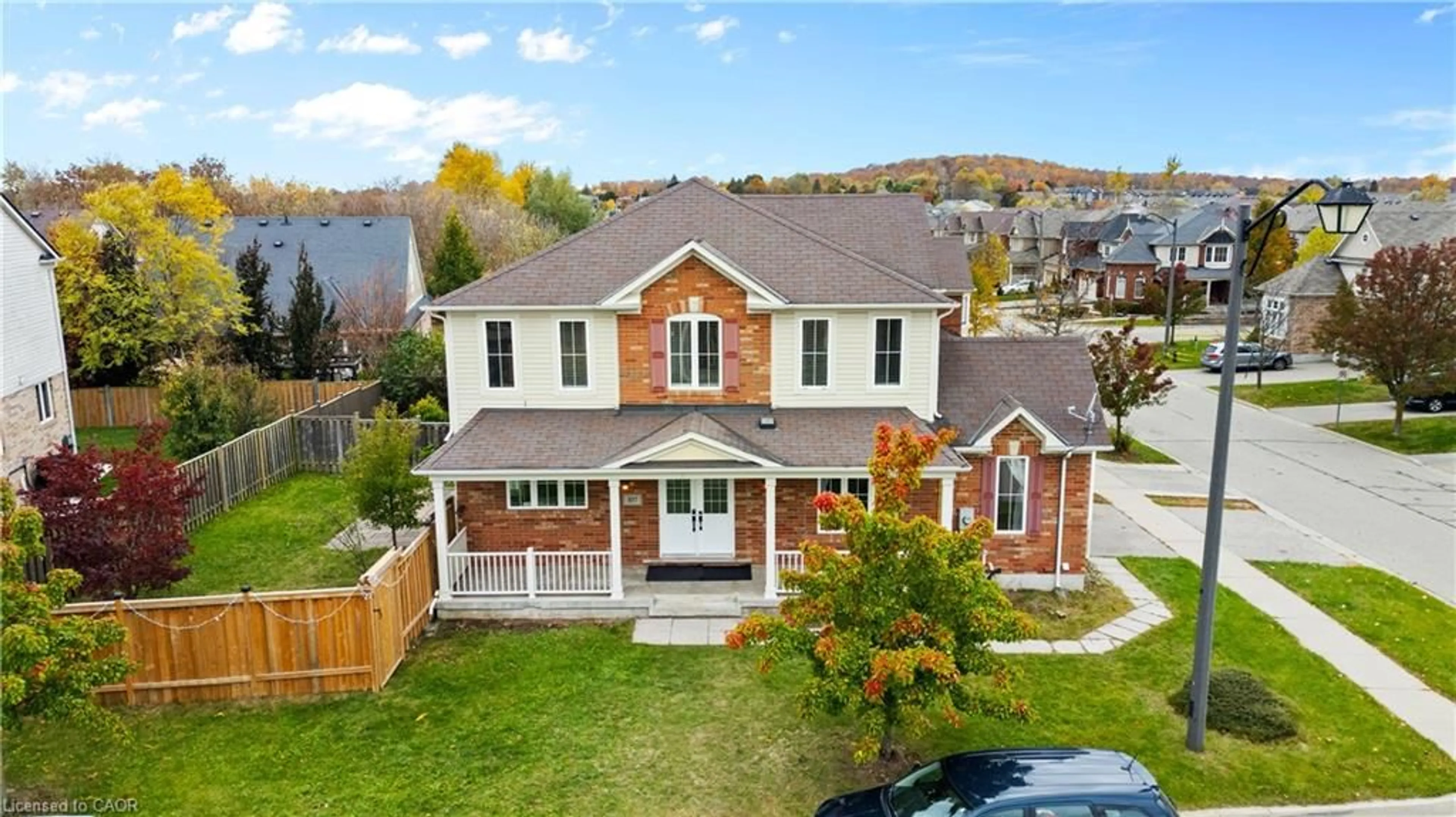 A pic from outside/outdoor area/front of a property/back of a property/a pic from drone, unknown for 107 Callaway Dr, Cambridge Ontario N3C 0B2