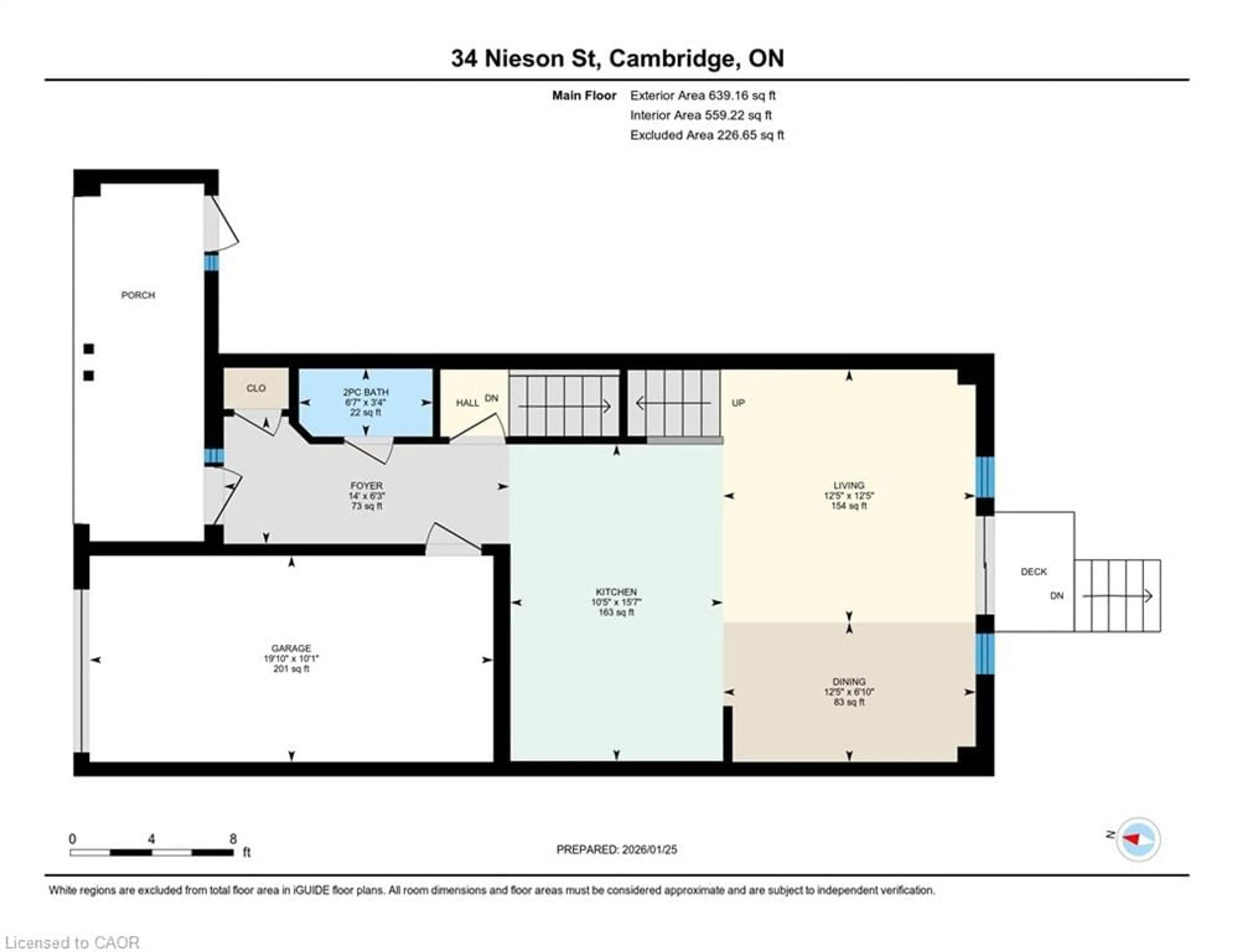 Floor plan for 34 Nieson St, Cambridge Ontario N1R 0B9