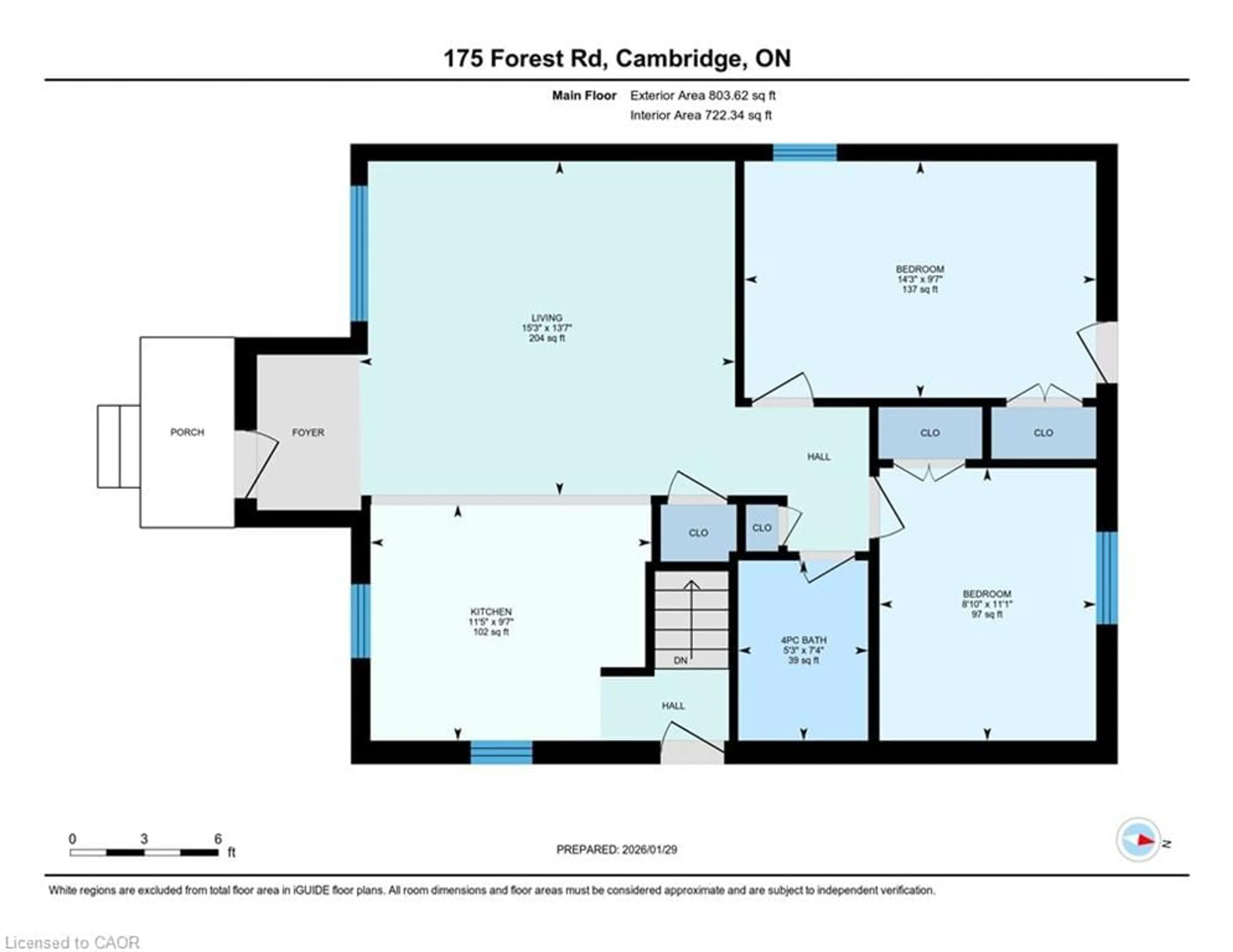 Floor plan for 175 Forest Rd, Cambridge Ontario N1S 3B9