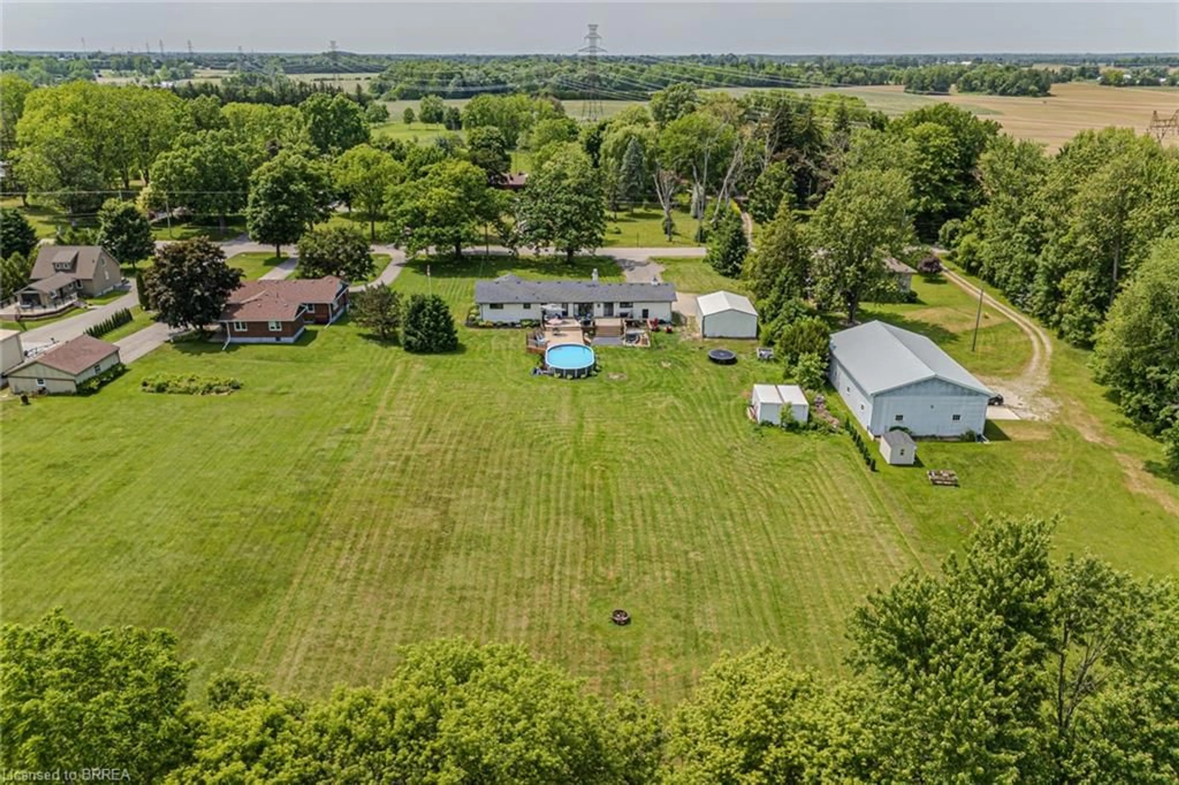 A pic from outside/outdoor area/front of a property/back of a property/a pic from drone, water/lake/river/ocean view for 836 Mount Pleasant Rd, Mount Pleasant Ontario N3T 5L5