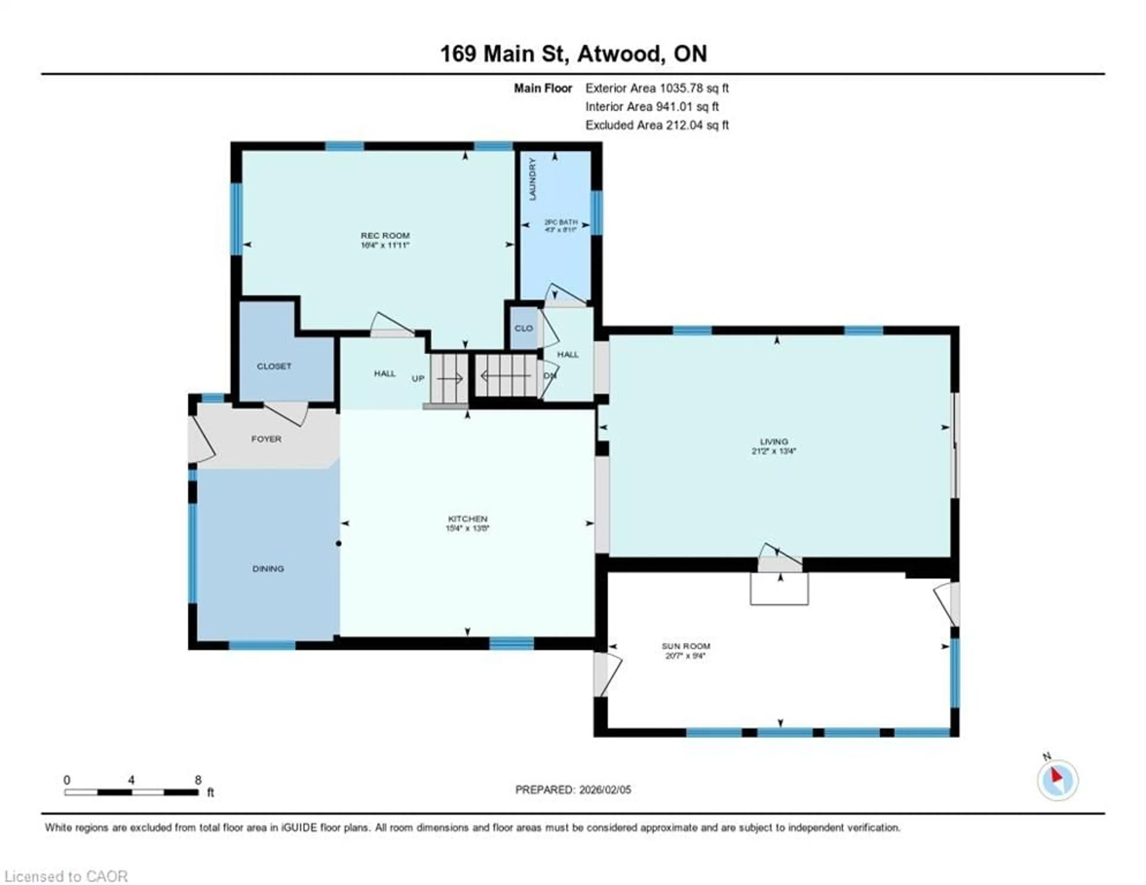 Floor plan for 169 Main St, Atwood Ontario N0G 1B0