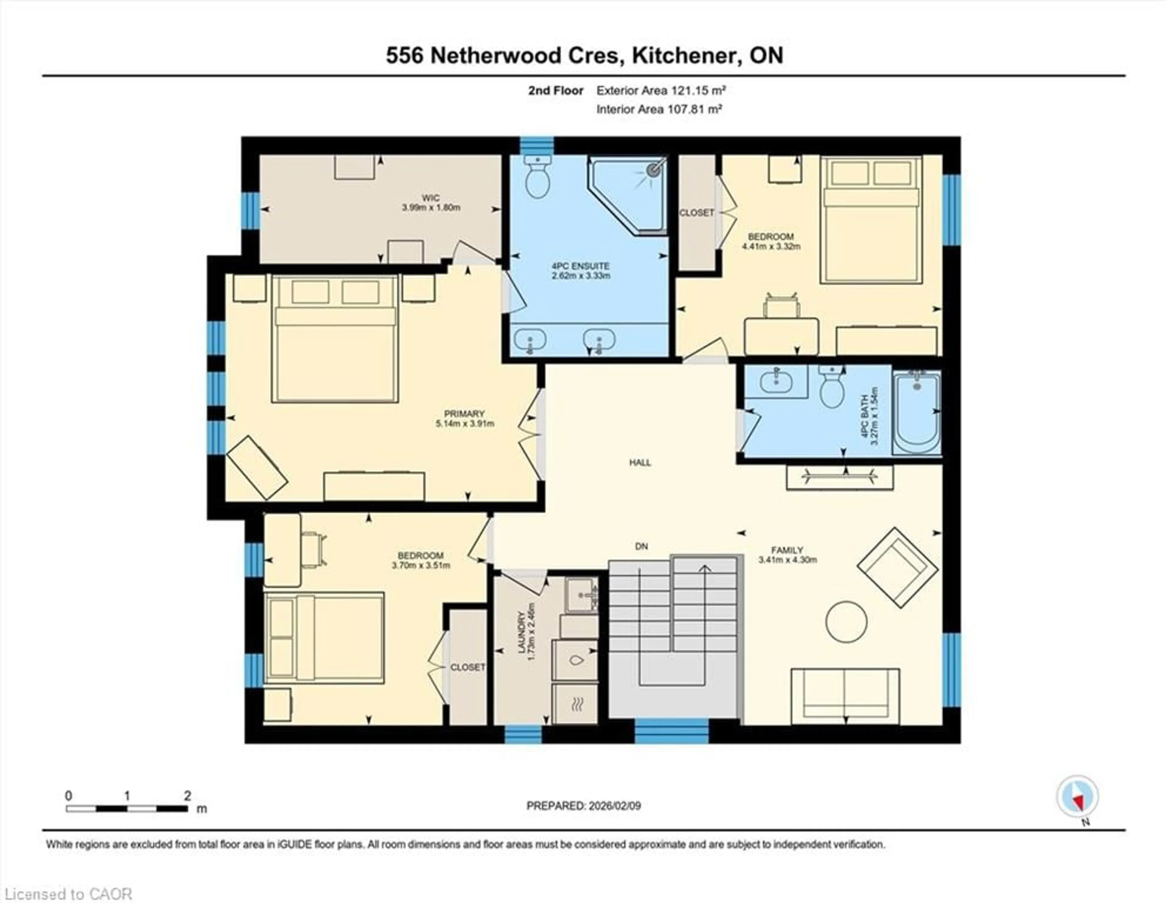 Floor plan for 556 Netherwood Cres, Kitchener Ontario N2P 0B8