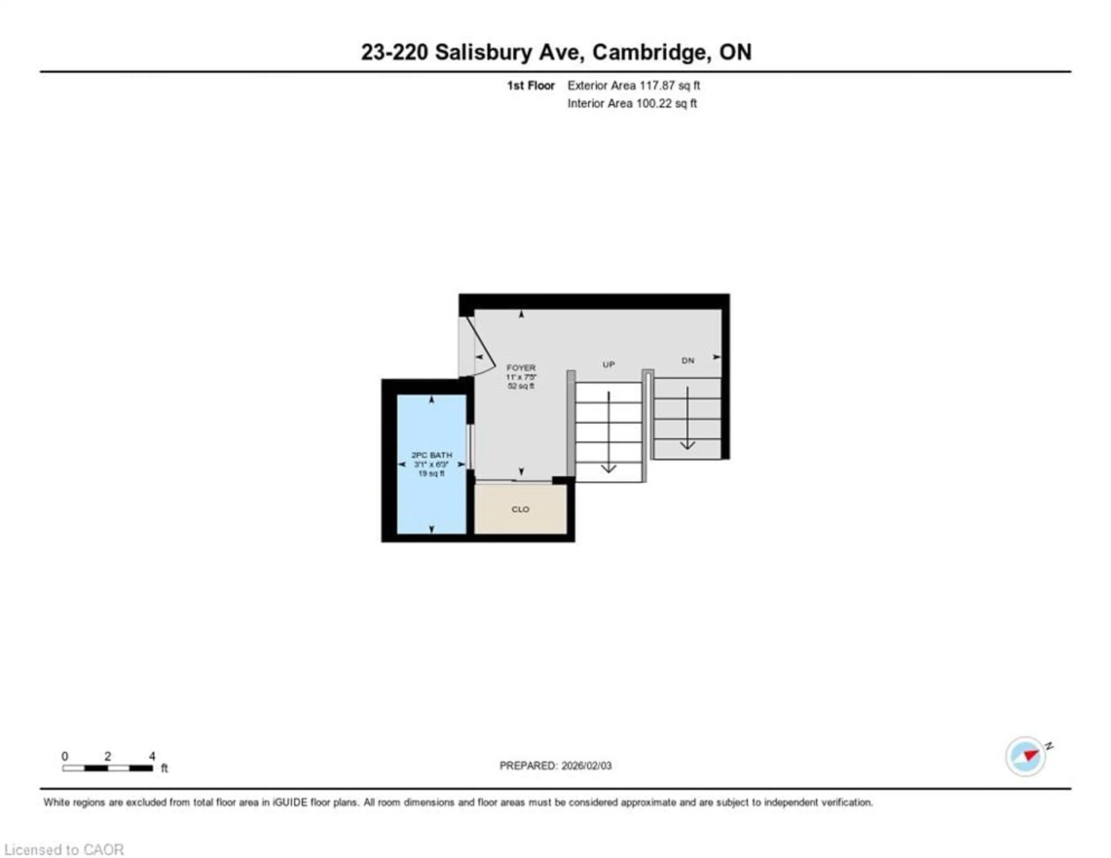 Floor plan for 220 Salisbury Ave #23, Cambridge Ontario N1S 1K5