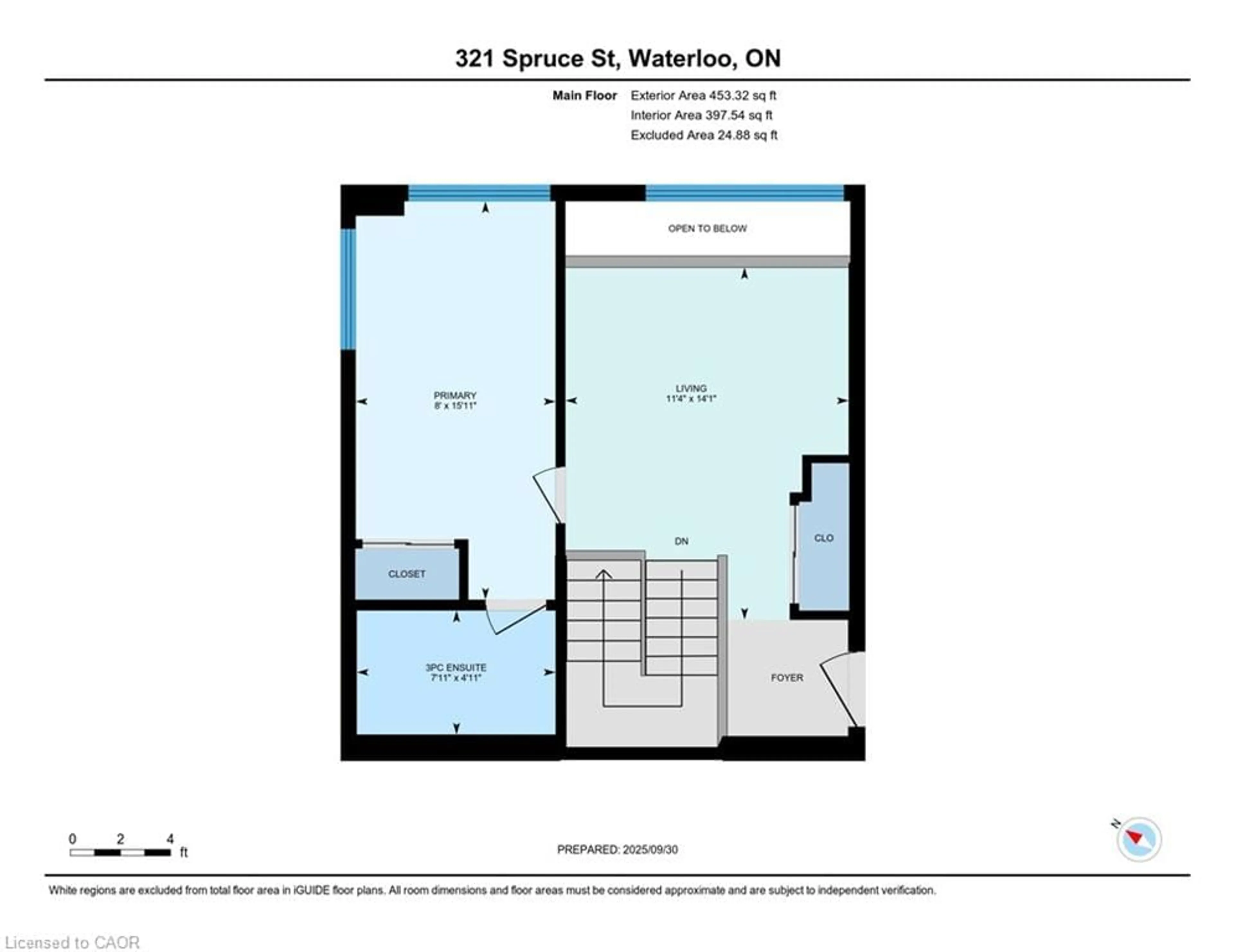 Floor plan for 321 Spruce St #102, Waterloo Ontario N2L 0G4