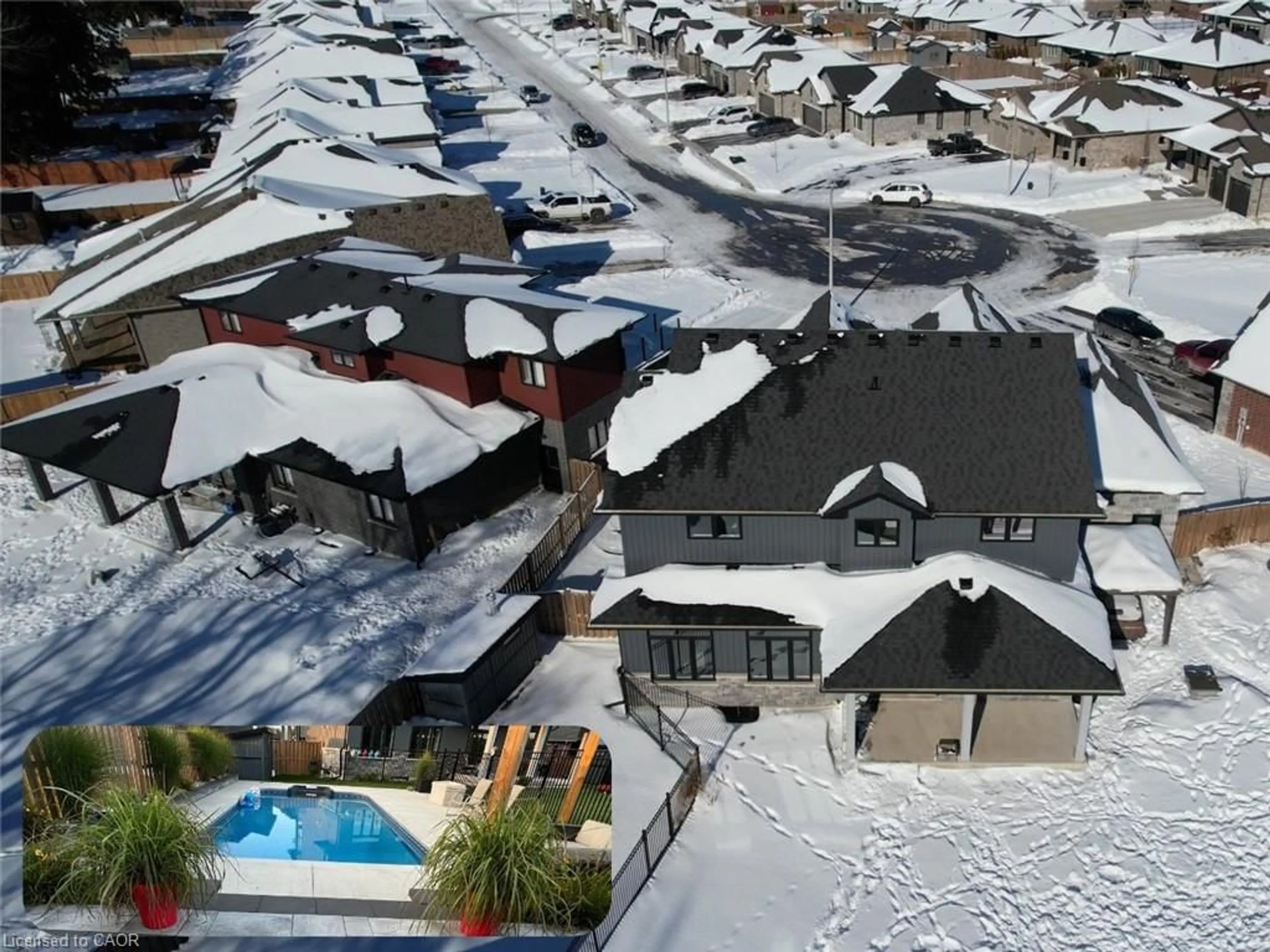 A pic from outside/outdoor area/front of a property/back of a property/a pic from drone, street for 46 Stonebridge Pl, Simcoe Ontario N3Y 0E6