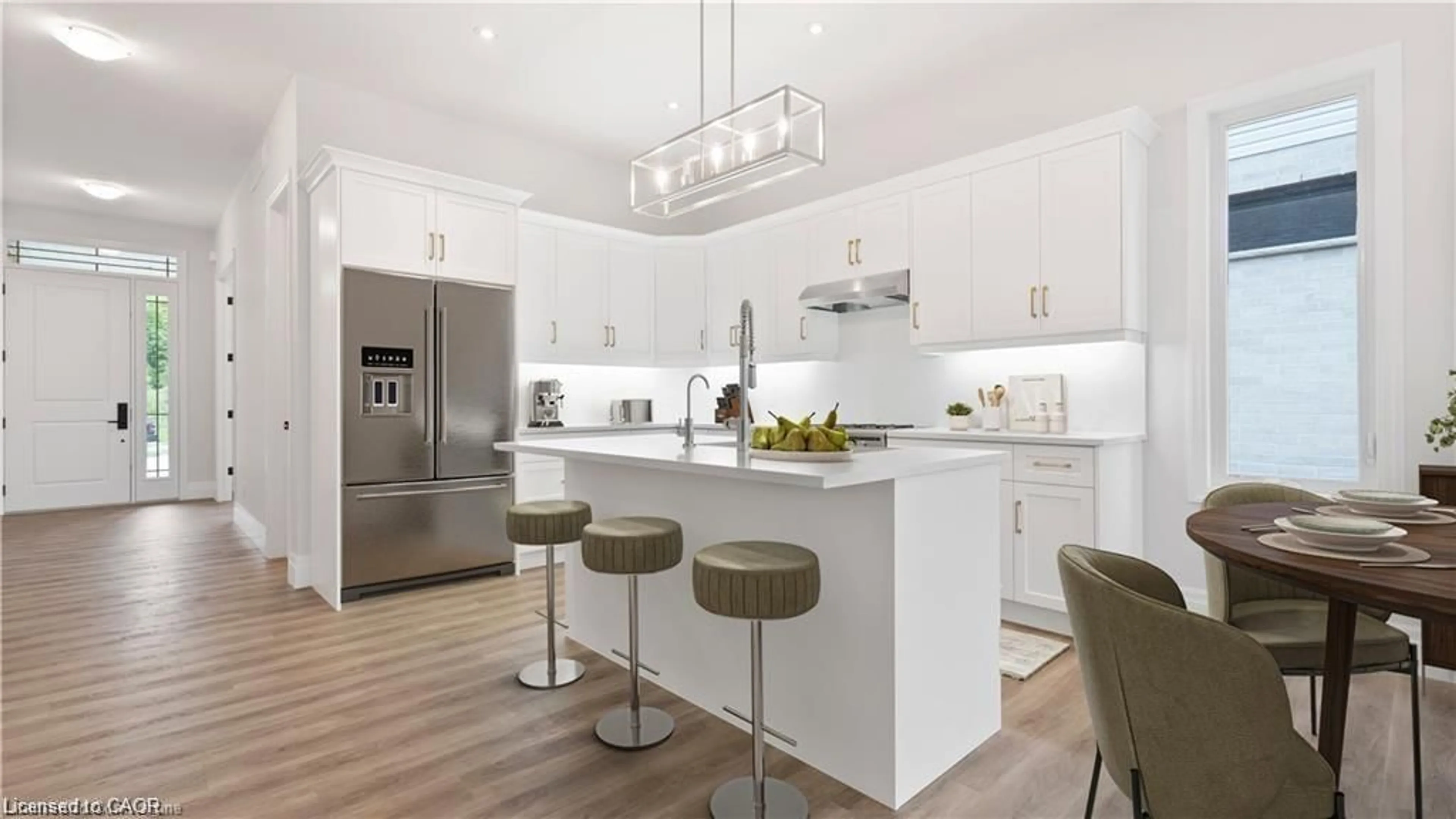 Open concept kitchen, ceramic/tile floor for 255 Ladyslipper Dr, Waterloo Ontario N2V 0C3