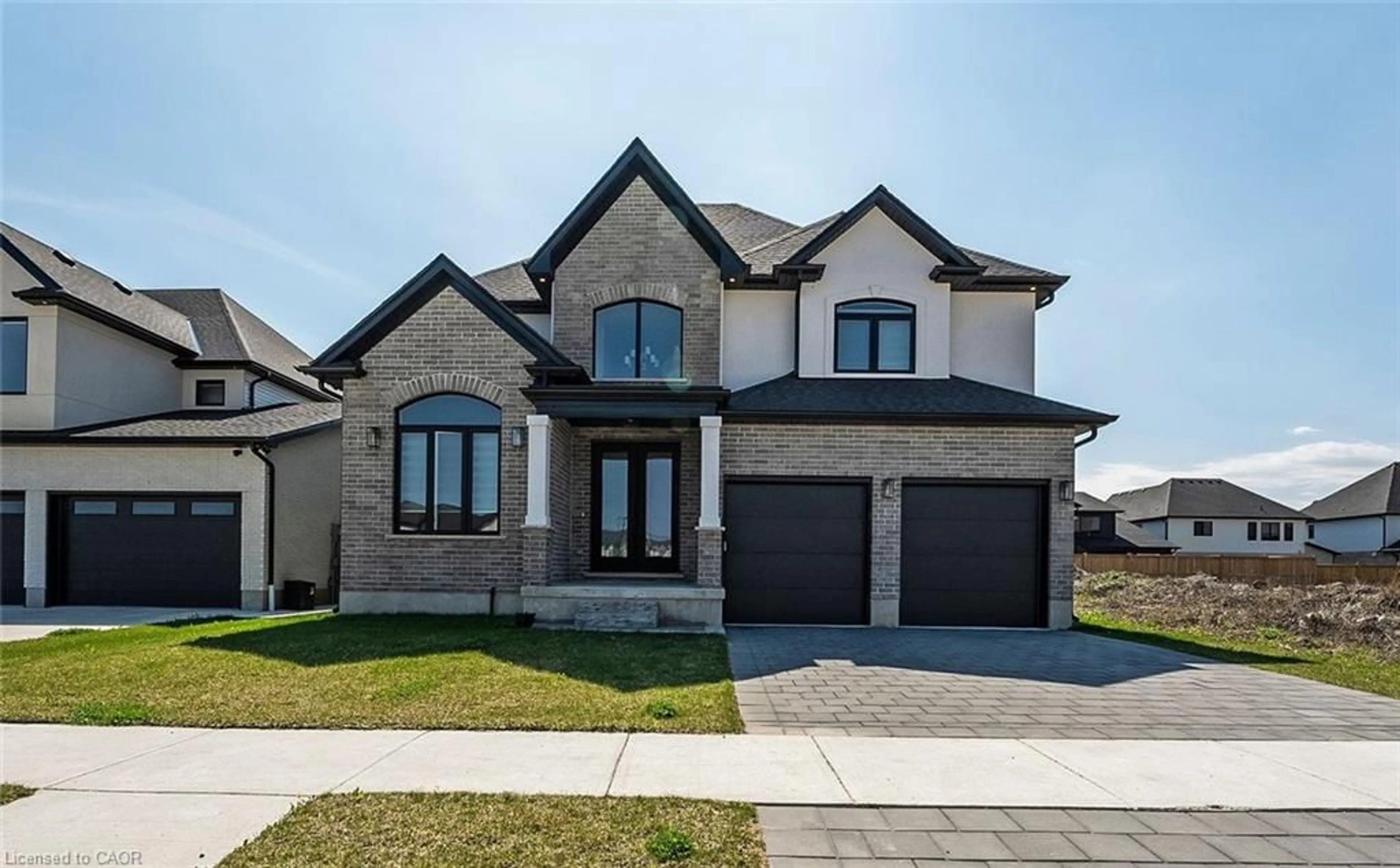 Home with brick exterior material, street for 7266 Silver Creek Cir, London Ontario N6P 0G9