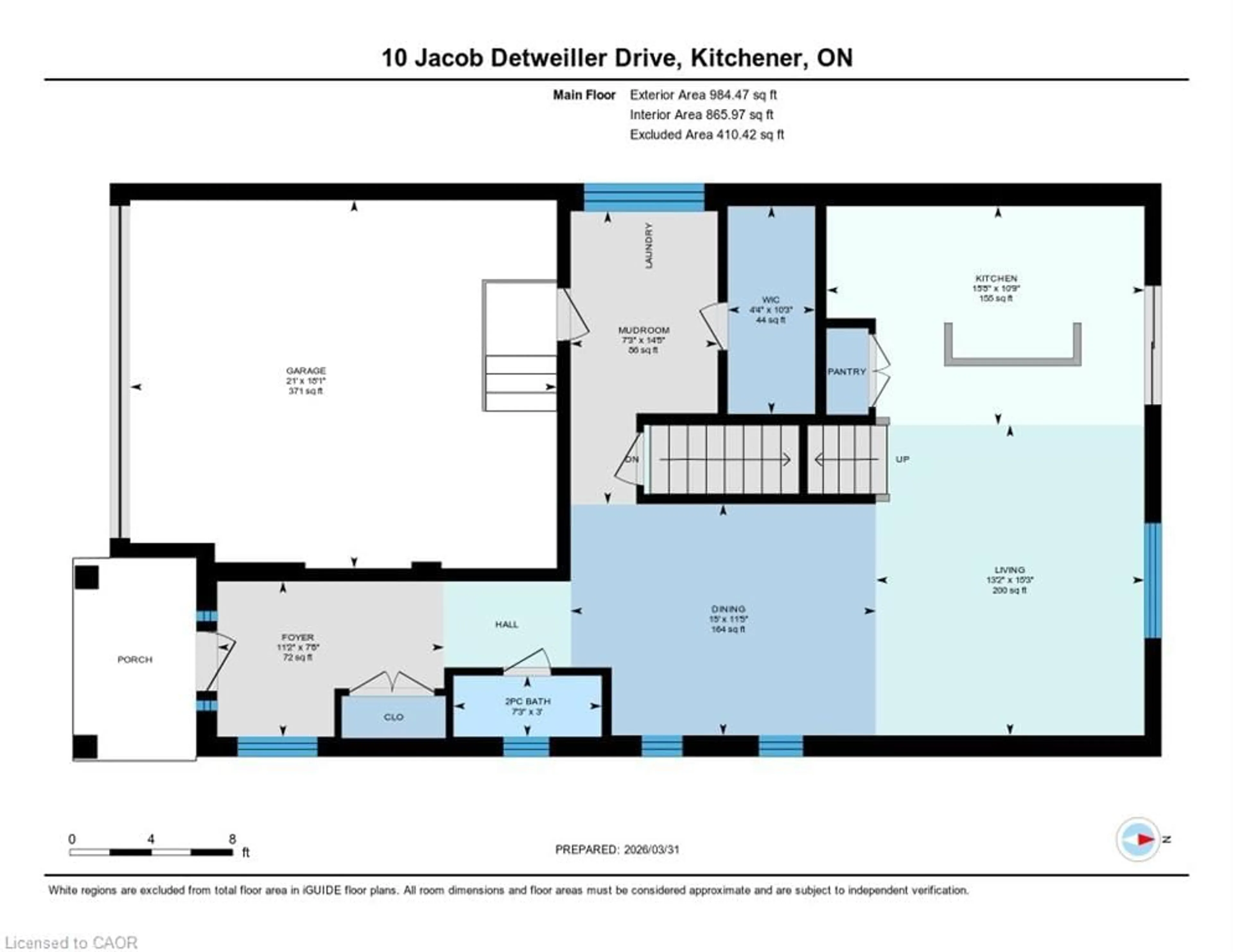 Floor plan for 10 Jacob Detweiller Dr, Kitchener Ontario N2P 0J1