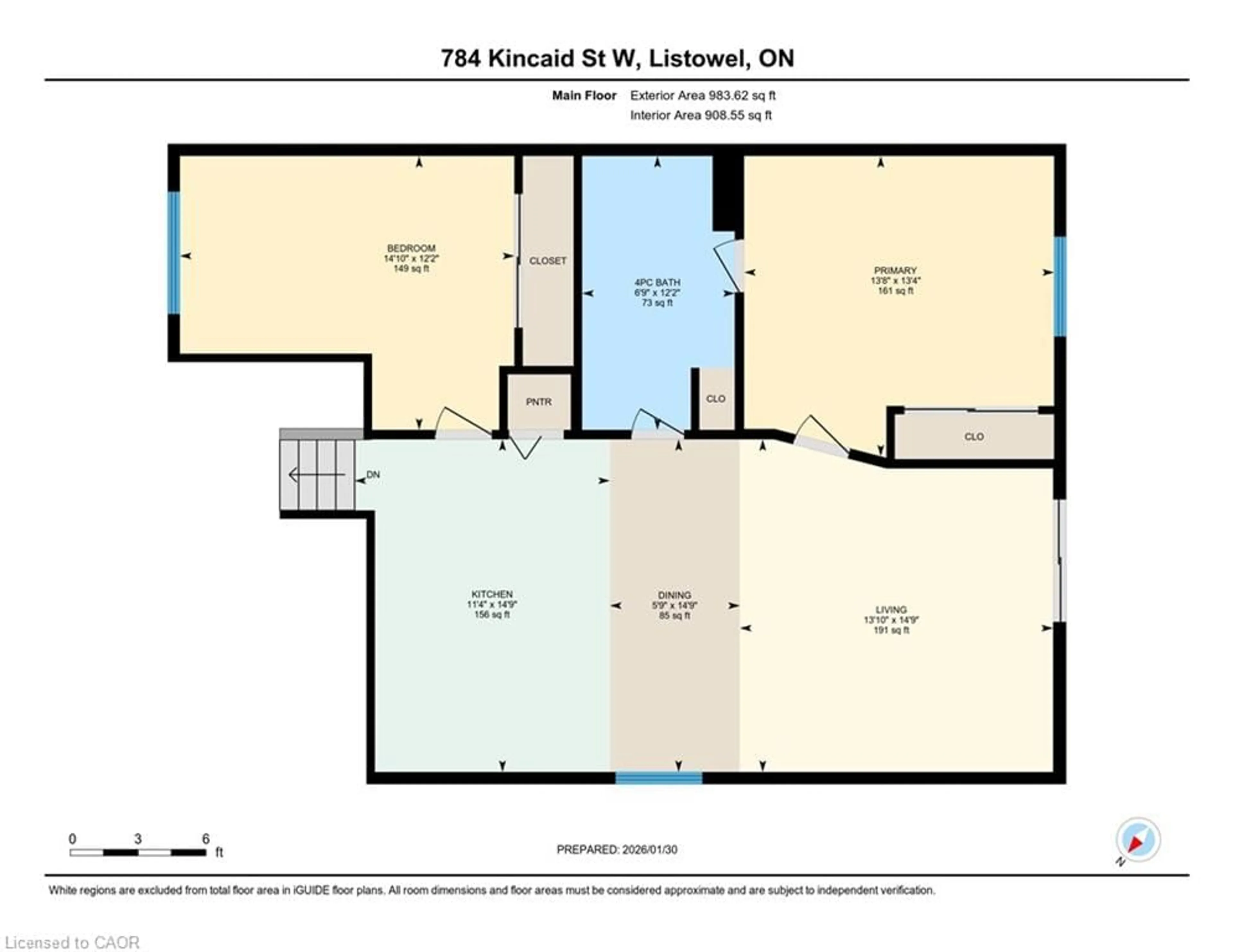 Floor plan for 784 Kincaid St, Listowel Ontario N4W 3T6