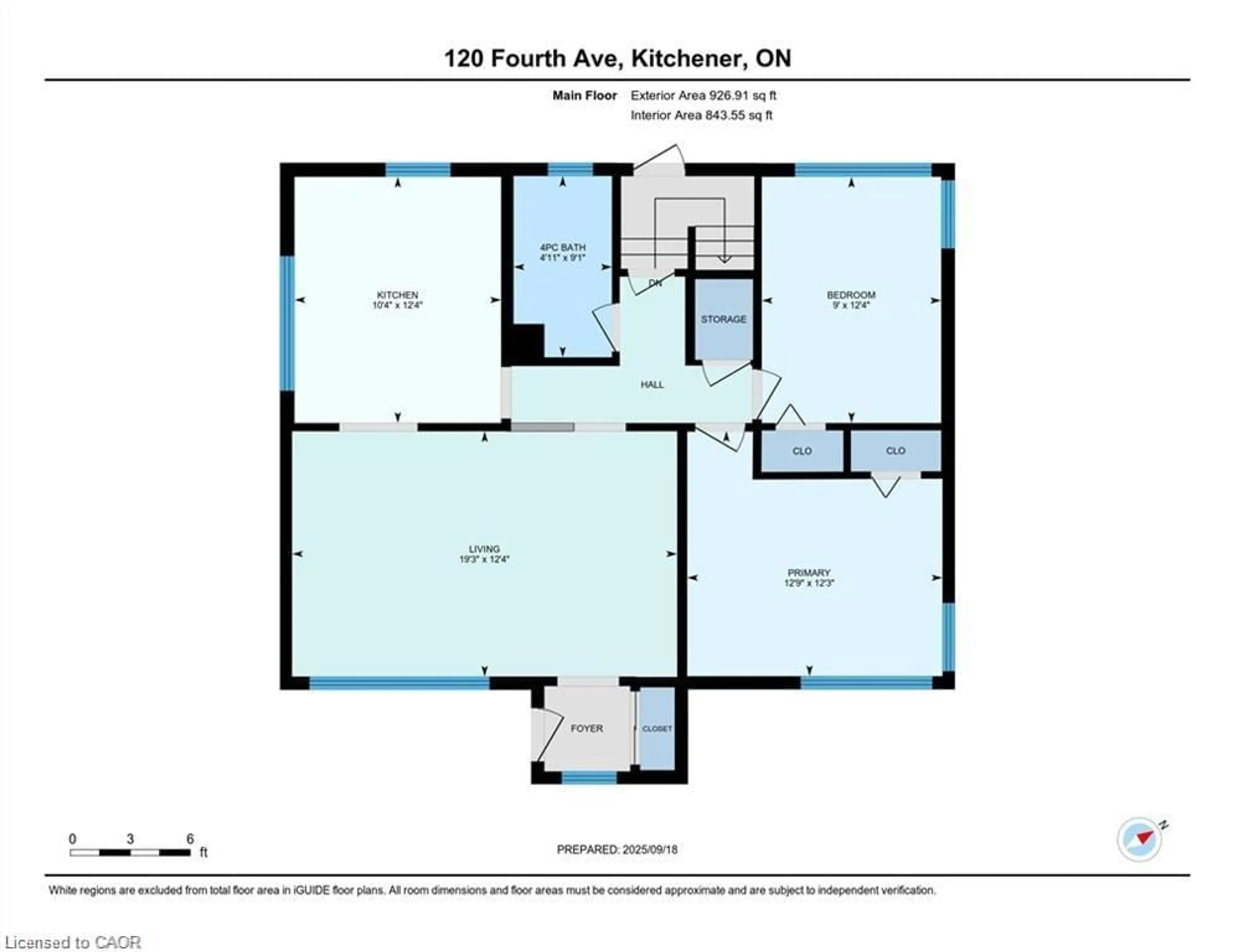 Floor plan for 120 Fourth Ave, Kitchener Ontario N2C 1N8