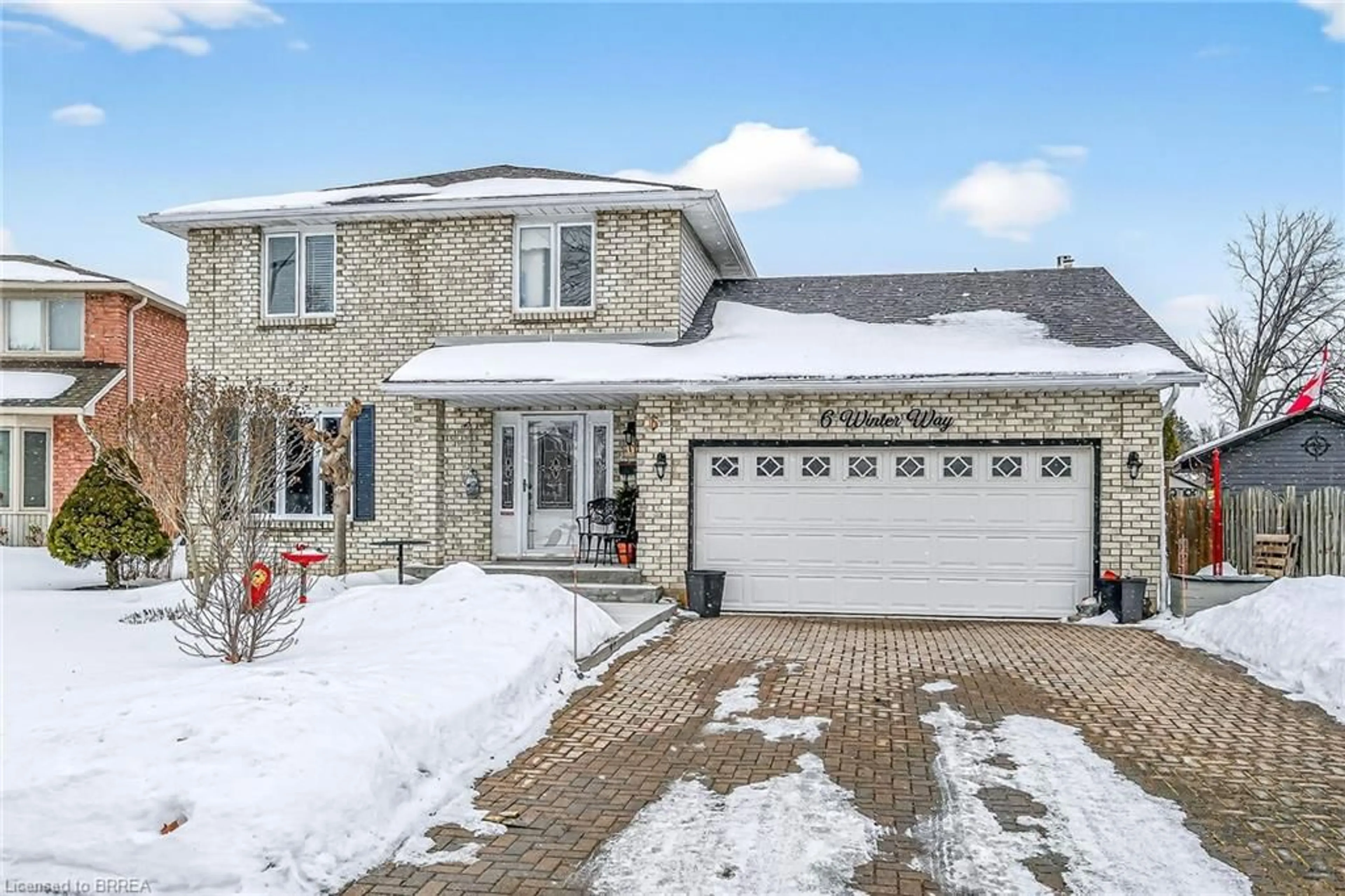 Home with brick exterior material, street for 6 Winter Way, Brantford Ontario N3T 6E6