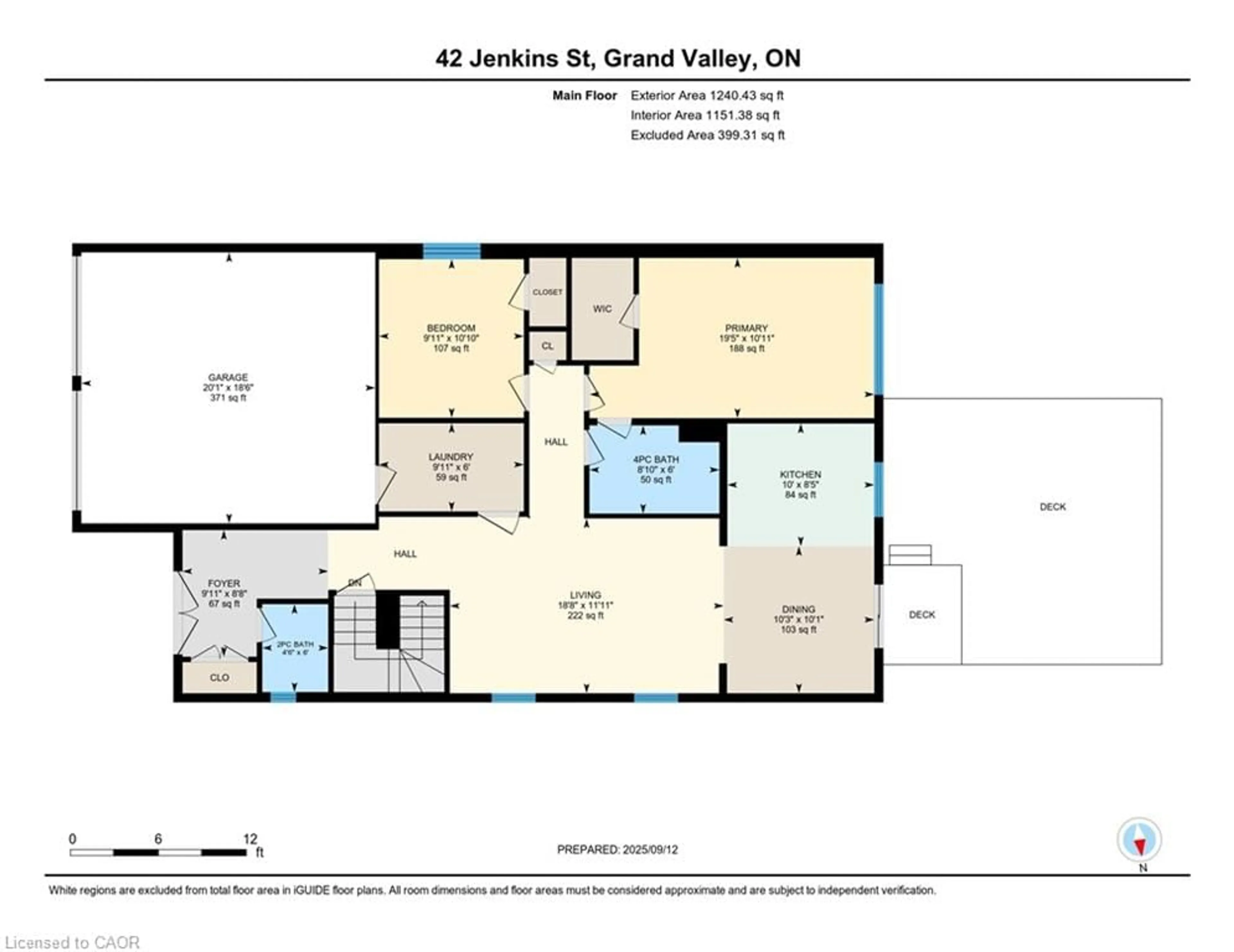 Floor plan for 42 Jenkins St, Grand Valley Ontario L9W 7R3