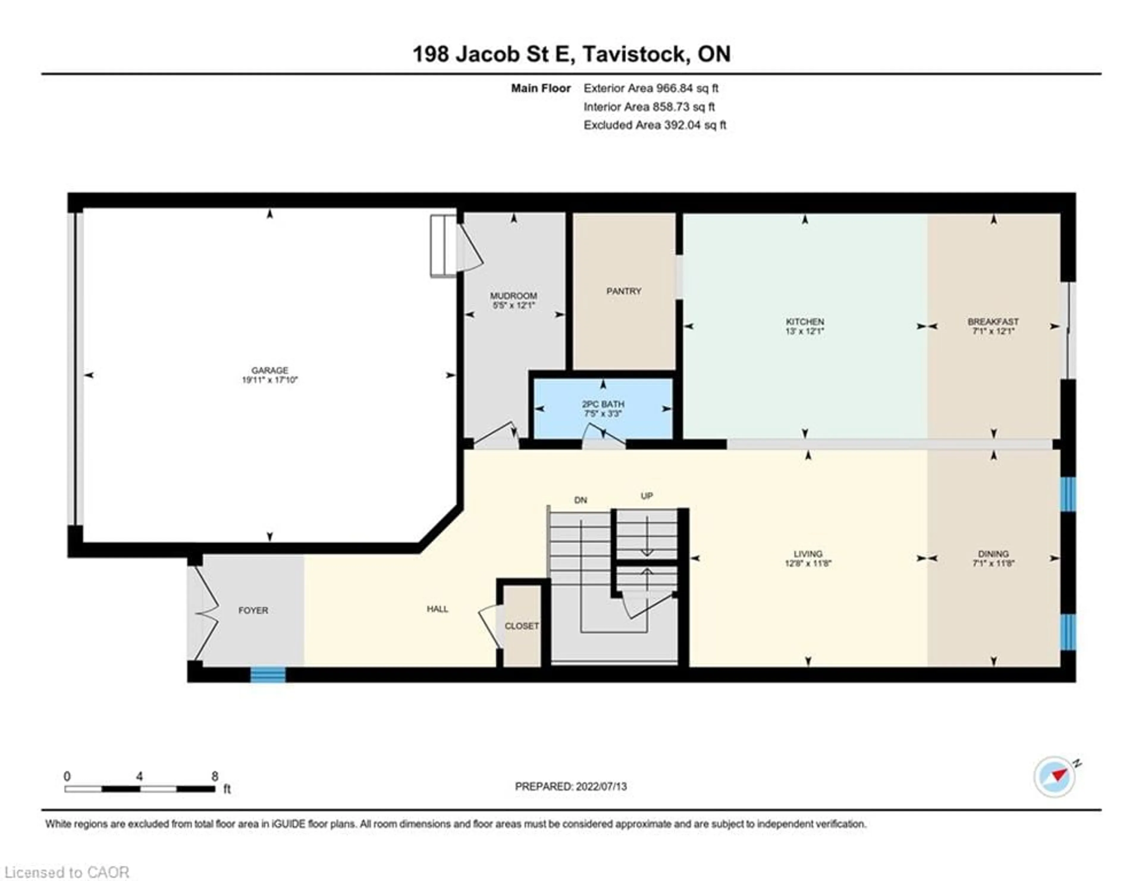 Floor plan for 198 Jacob St, Tavistock Ontario N0B 2R0