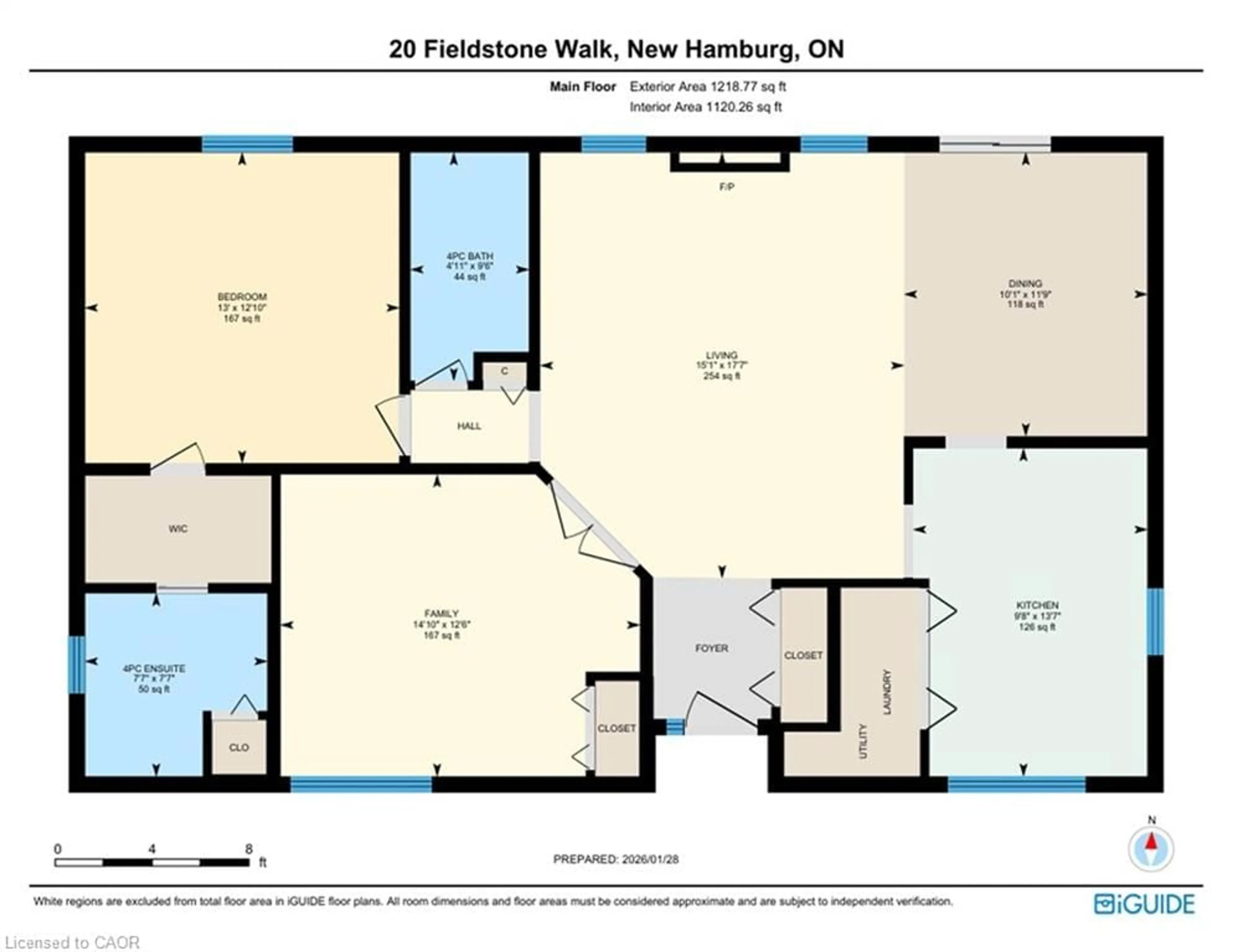 Floor plan for 20 Fieldstone Walk, New Hamburg Ontario N3A 2G2