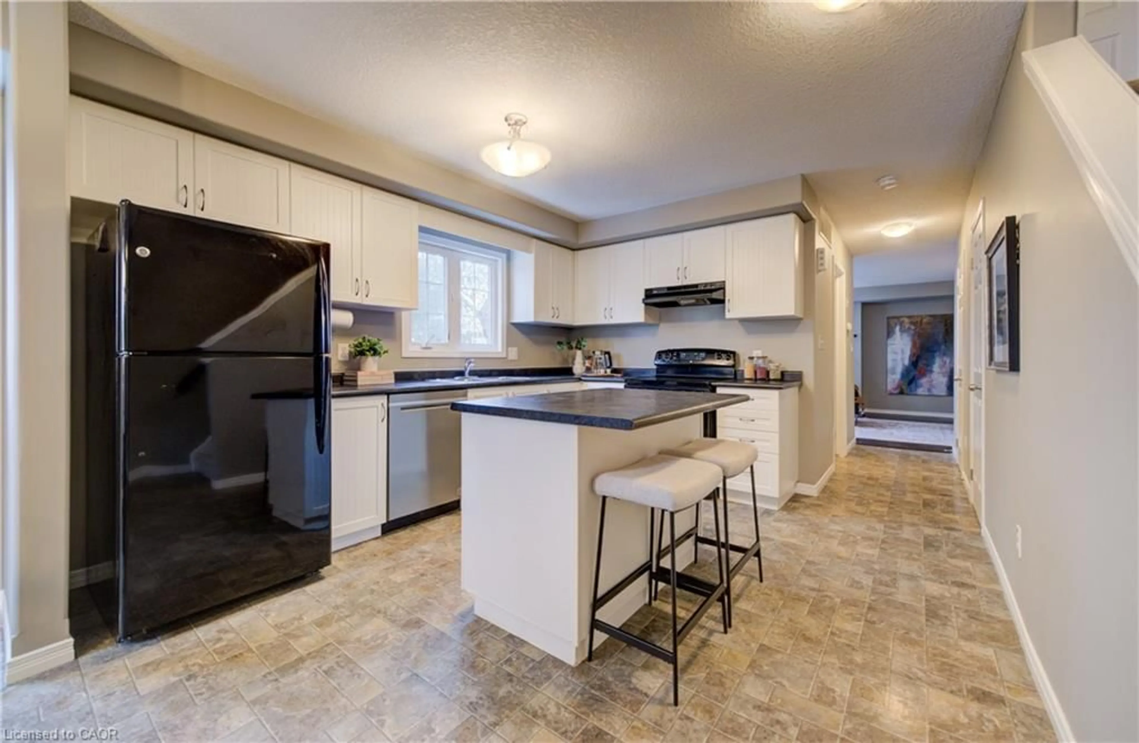 Open concept kitchen, ceramic/tile floor for 931 Glasgow St #2B, Kitchener Ontario N2N 0B5