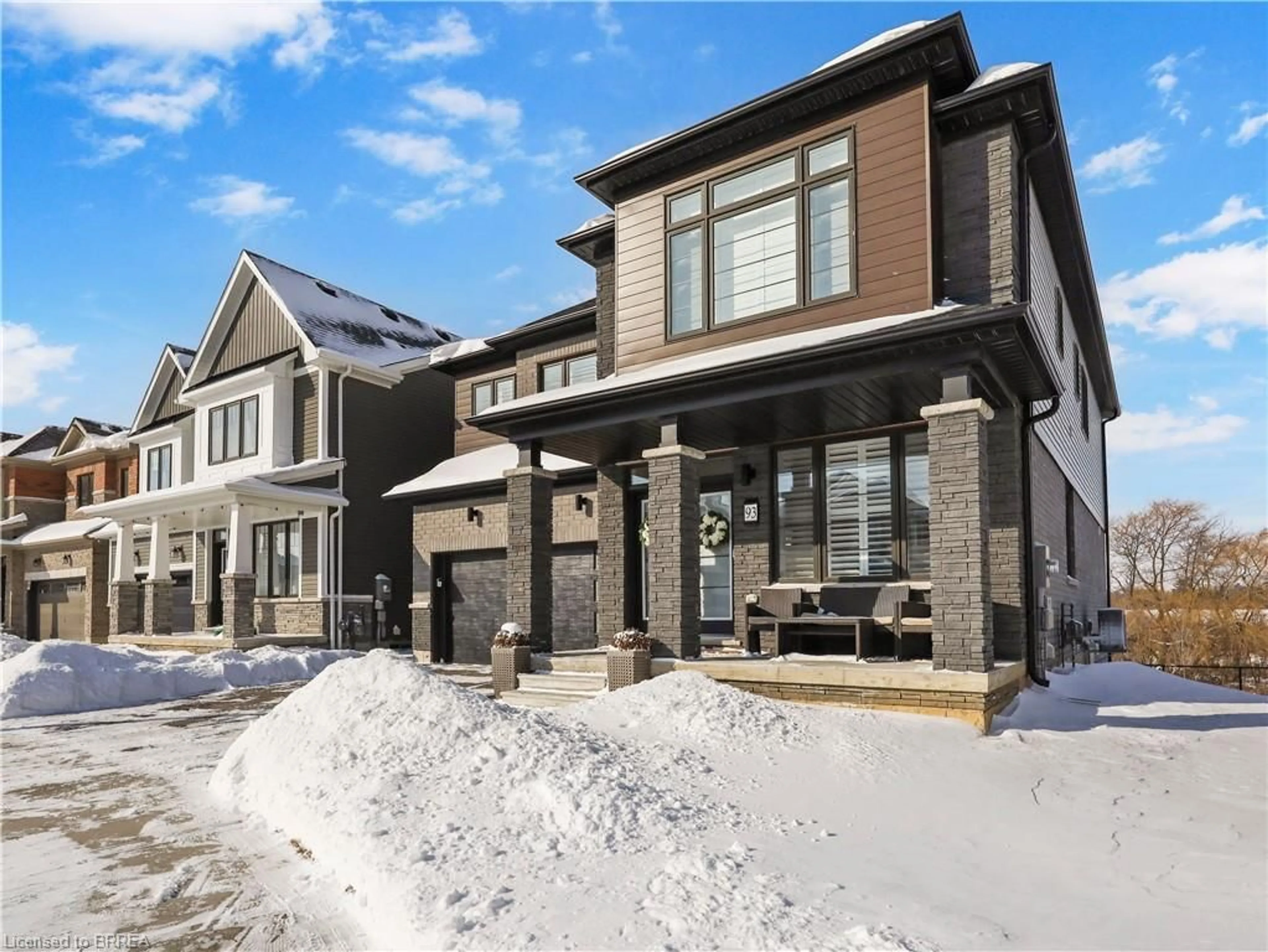 Home with brick exterior material, street for 93 Monteith Dr, Brantford Ontario N3T 0V8