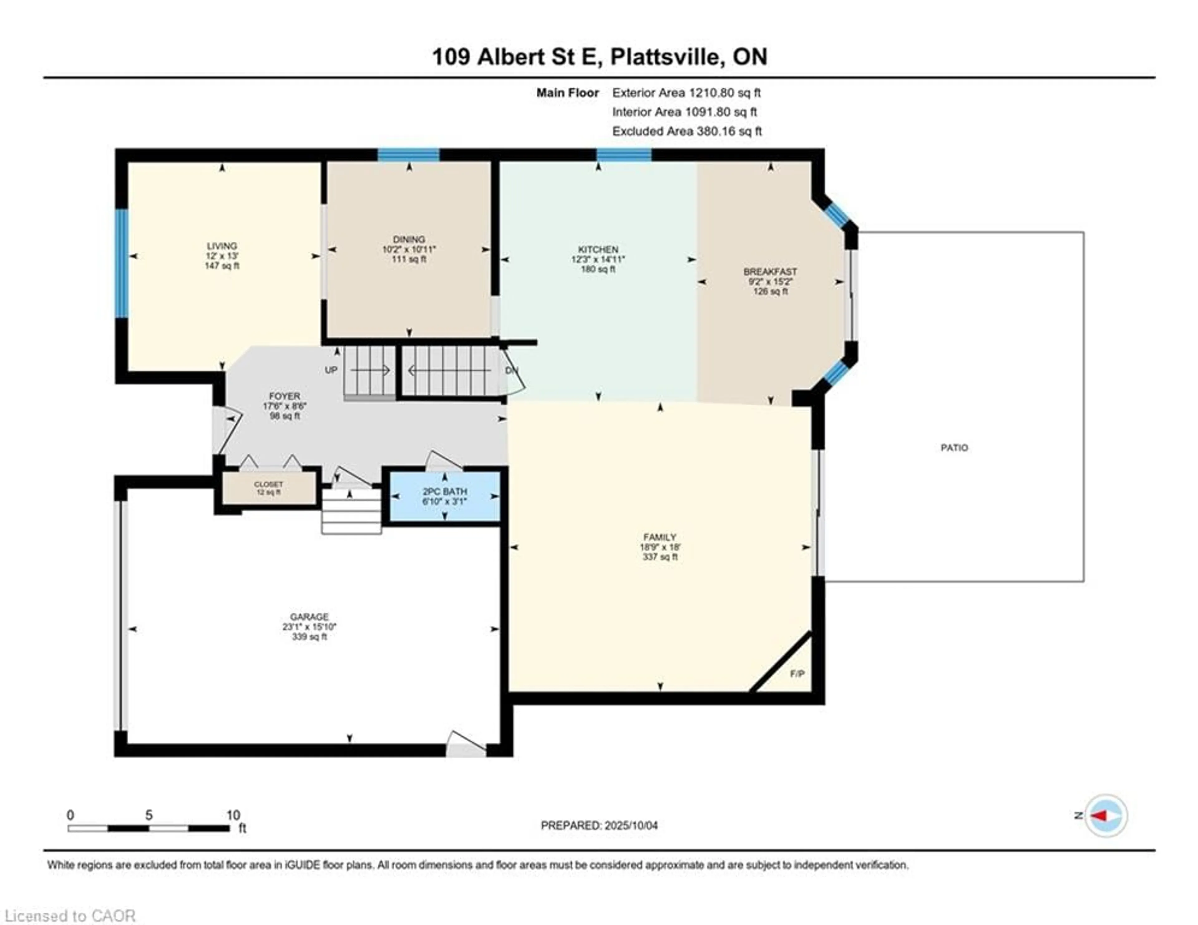 Floor plan for 109 Albert St, Plattsville Ontario N0J 1S0