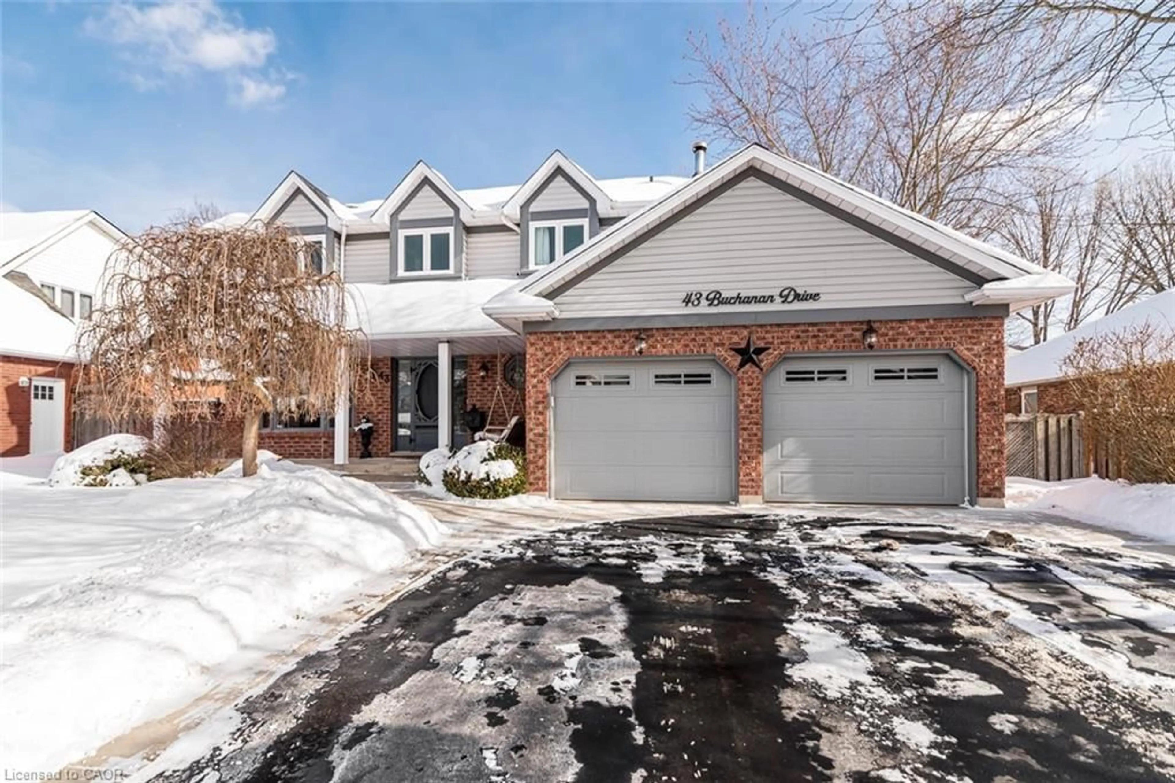 Home with brick exterior material, street for 43 Buchanan Dr, Caledonia Ontario N3W 1H1