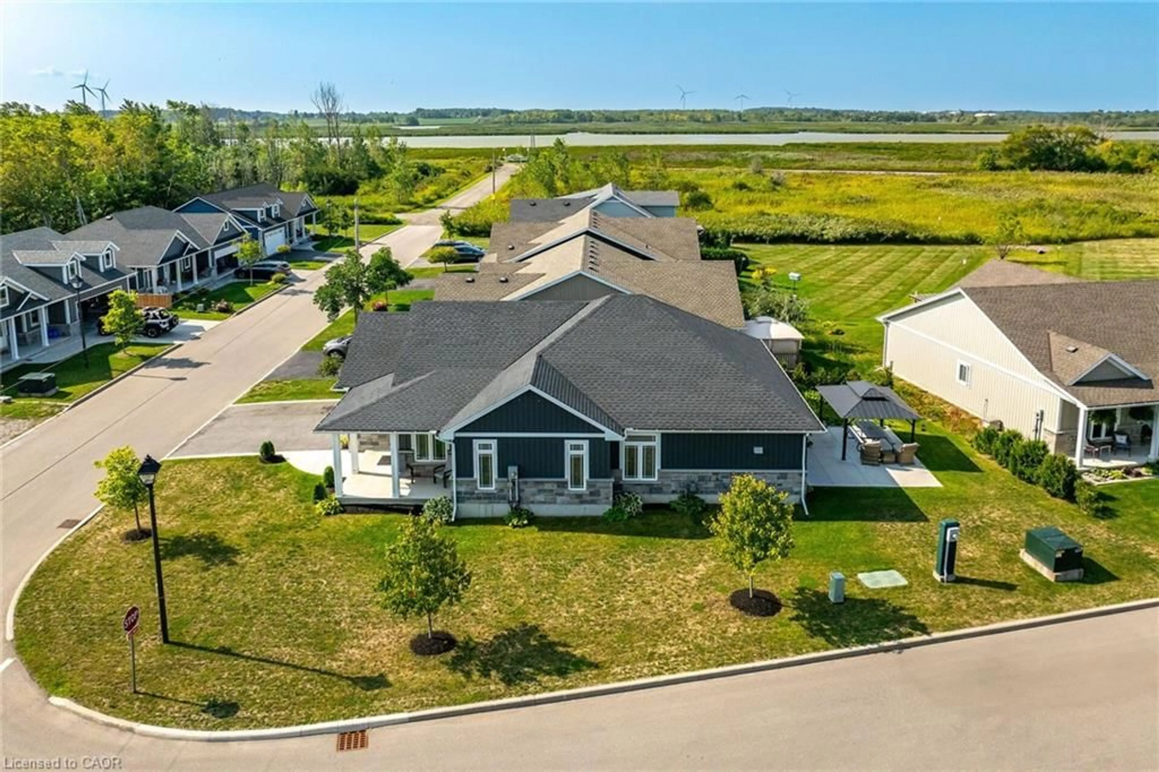 A pic from outside/outdoor area/front of a property/back of a property/a pic from drone, water/lake/river/ocean view for 740 Main St #24, Dunnville Ontario N1A 0B3