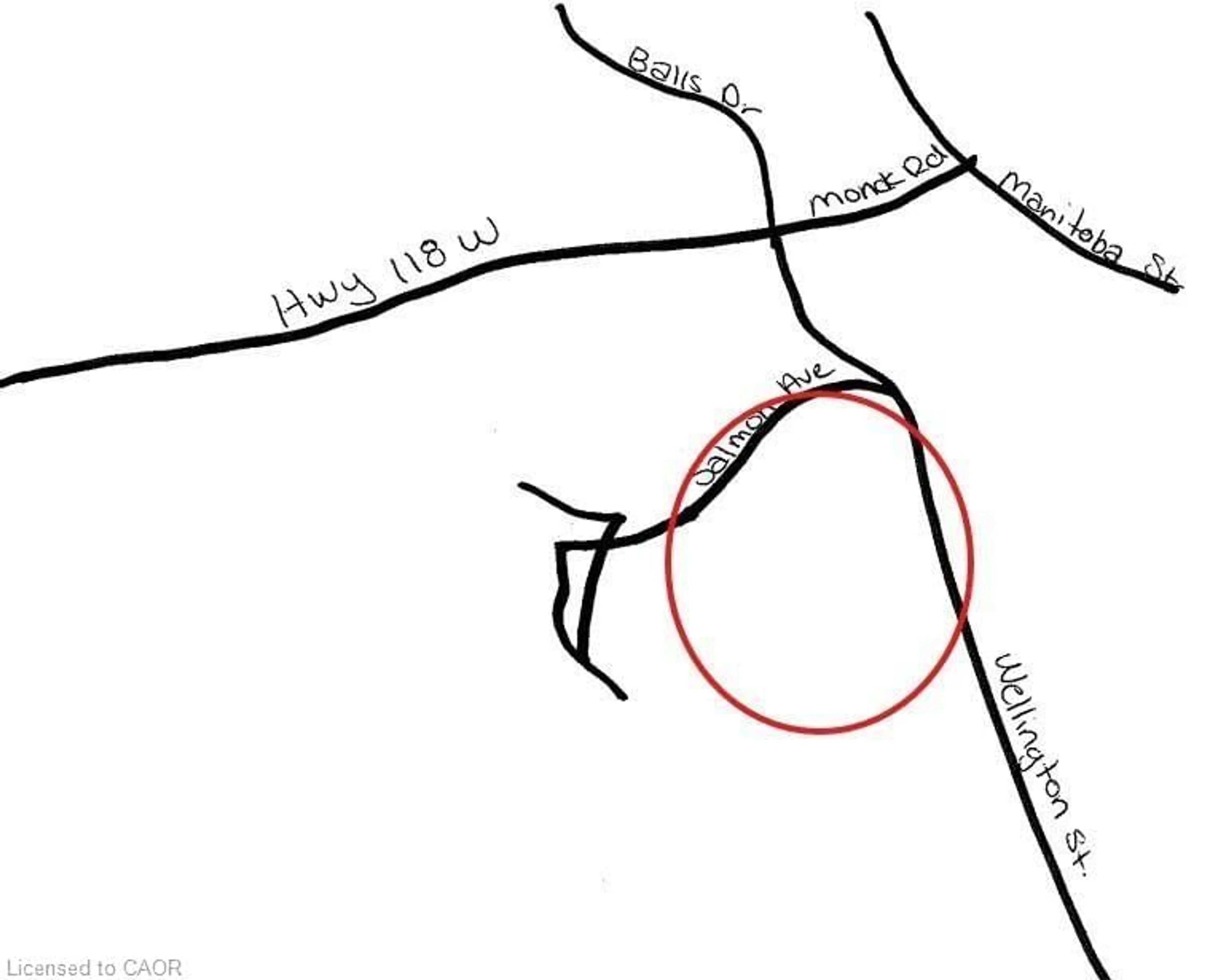 Picture of a map for PT LT 1 & 2 Salmon Ave, Bracebridge Ontario P1L 0M9