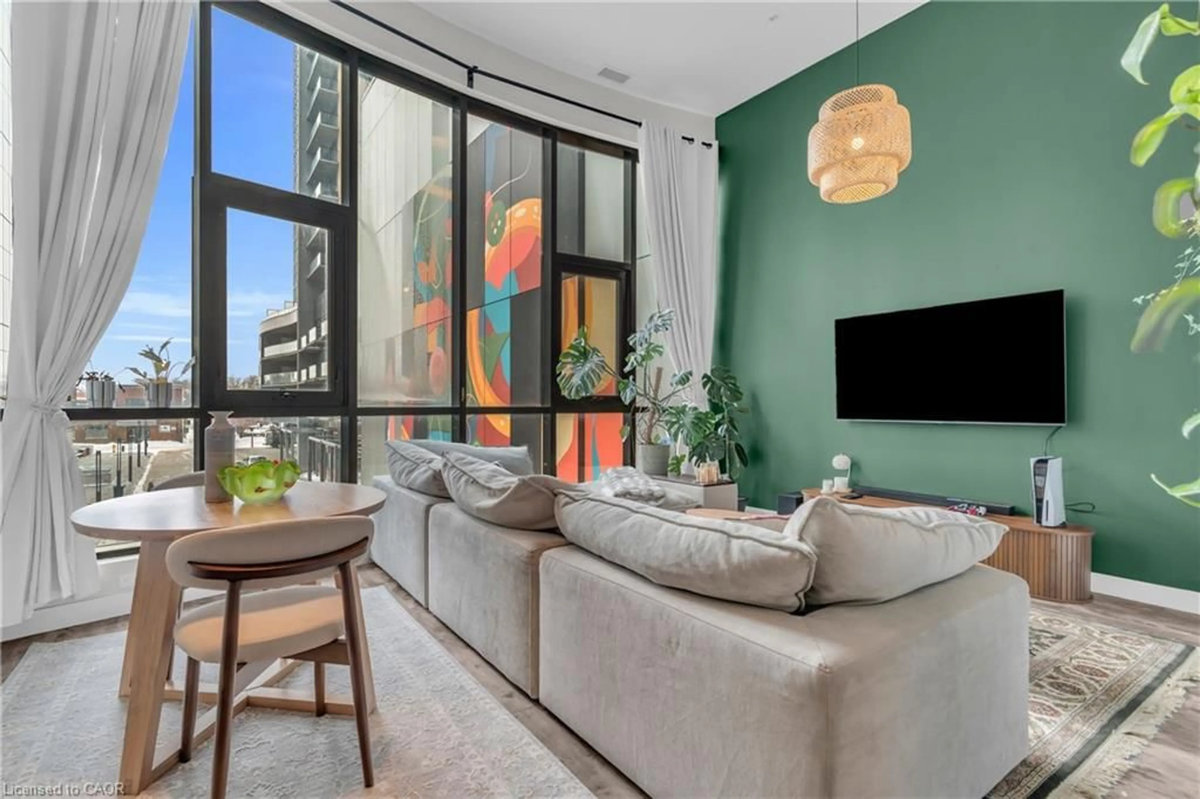 Living room with furniture, unknown for 100 Garment St #216, Kitchener Ontario N2G 0C3